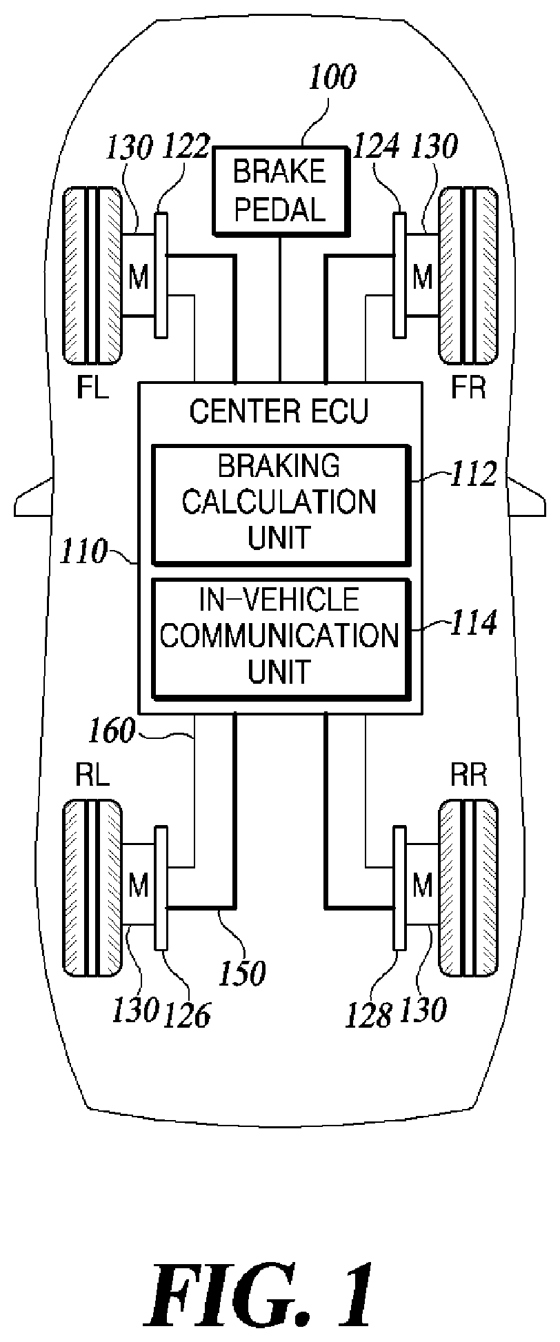 Patent US12090891 — Apparatus and method for controlling electro-mechanical brake — Figure 1