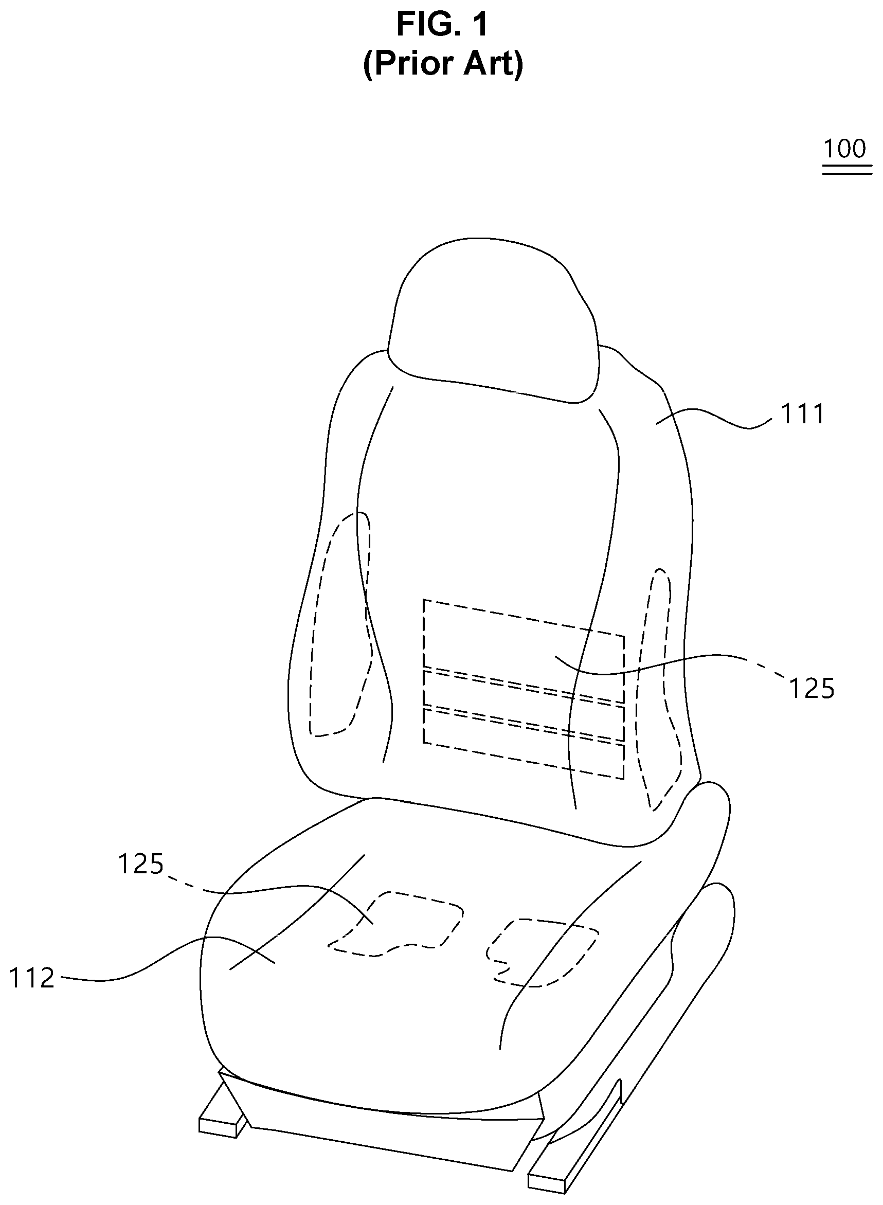 Patent US12090902 — Mesh integrated seat pad assembly — Figure 1