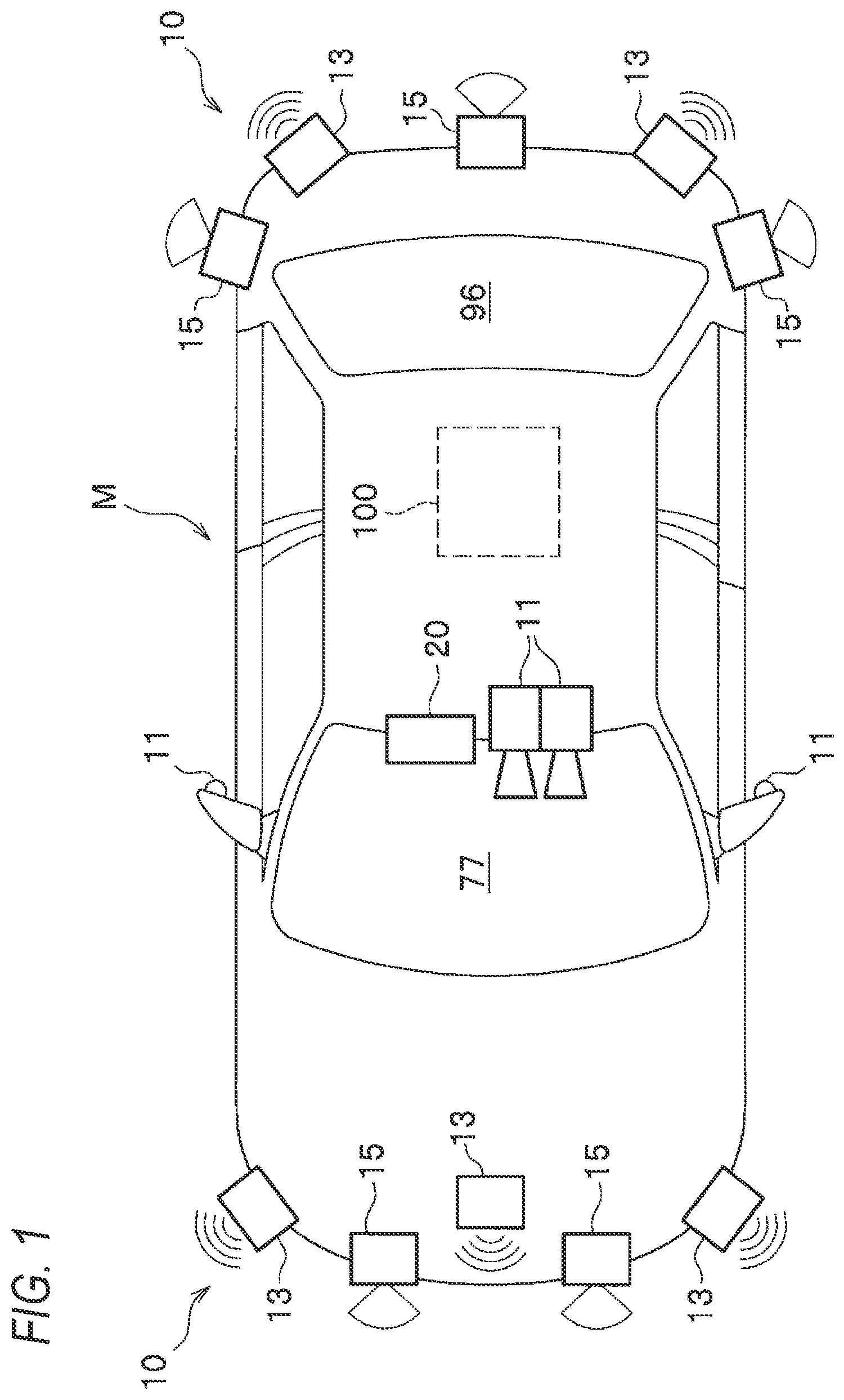Patent US12090913 — Information presentation device for autonomous vehicle — Figure 1