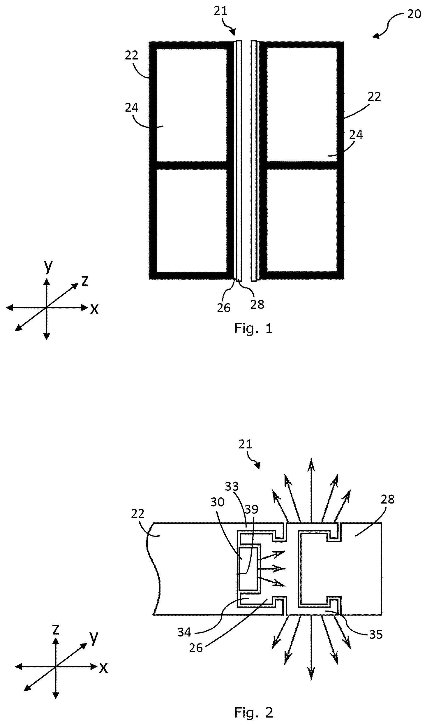Patent US12090922 Figure 1 – Door leaf comprising a light profile for a vehicle