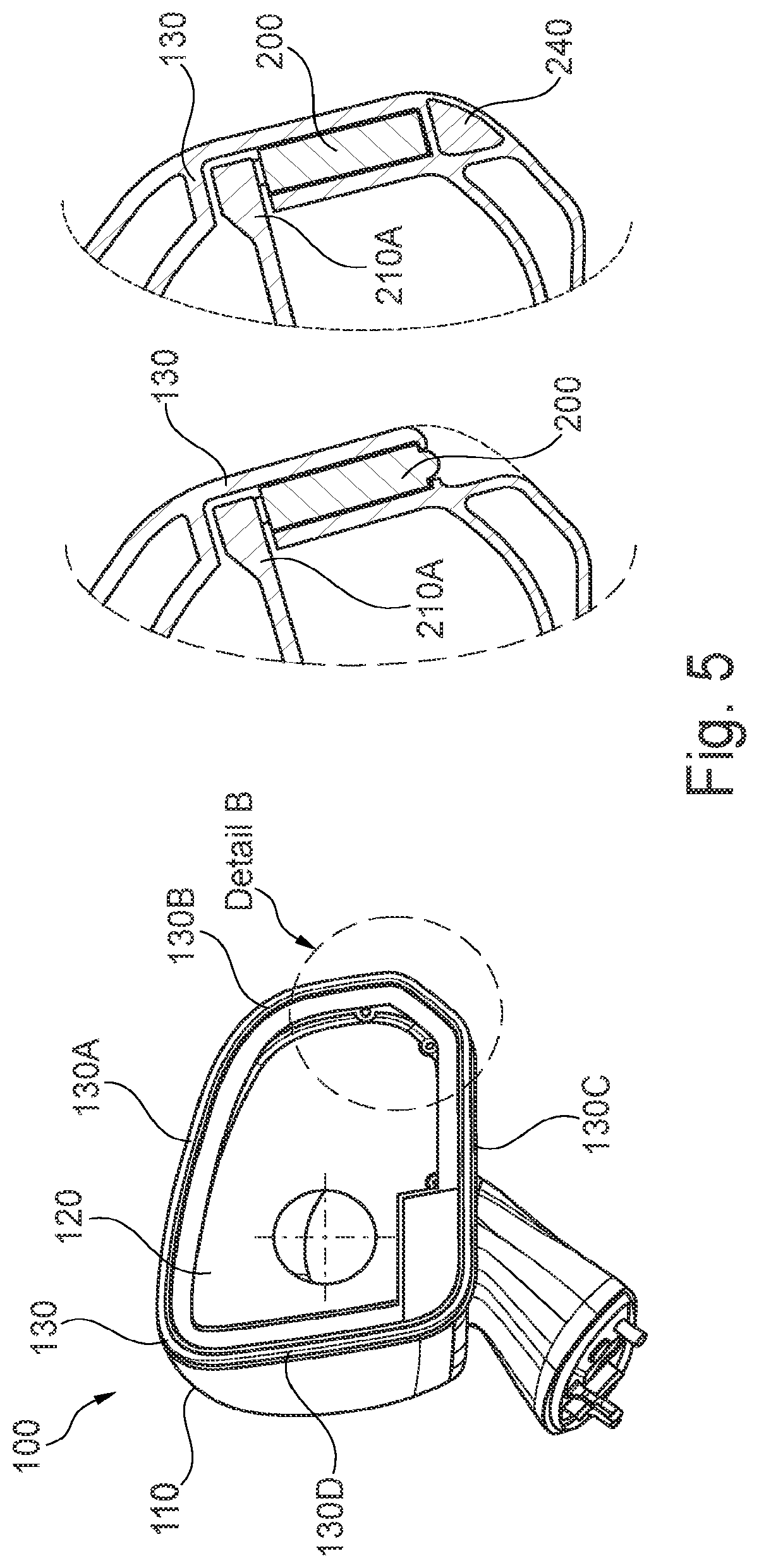 Patent US12090927 Figure 4 – Light emitting mirror bezel