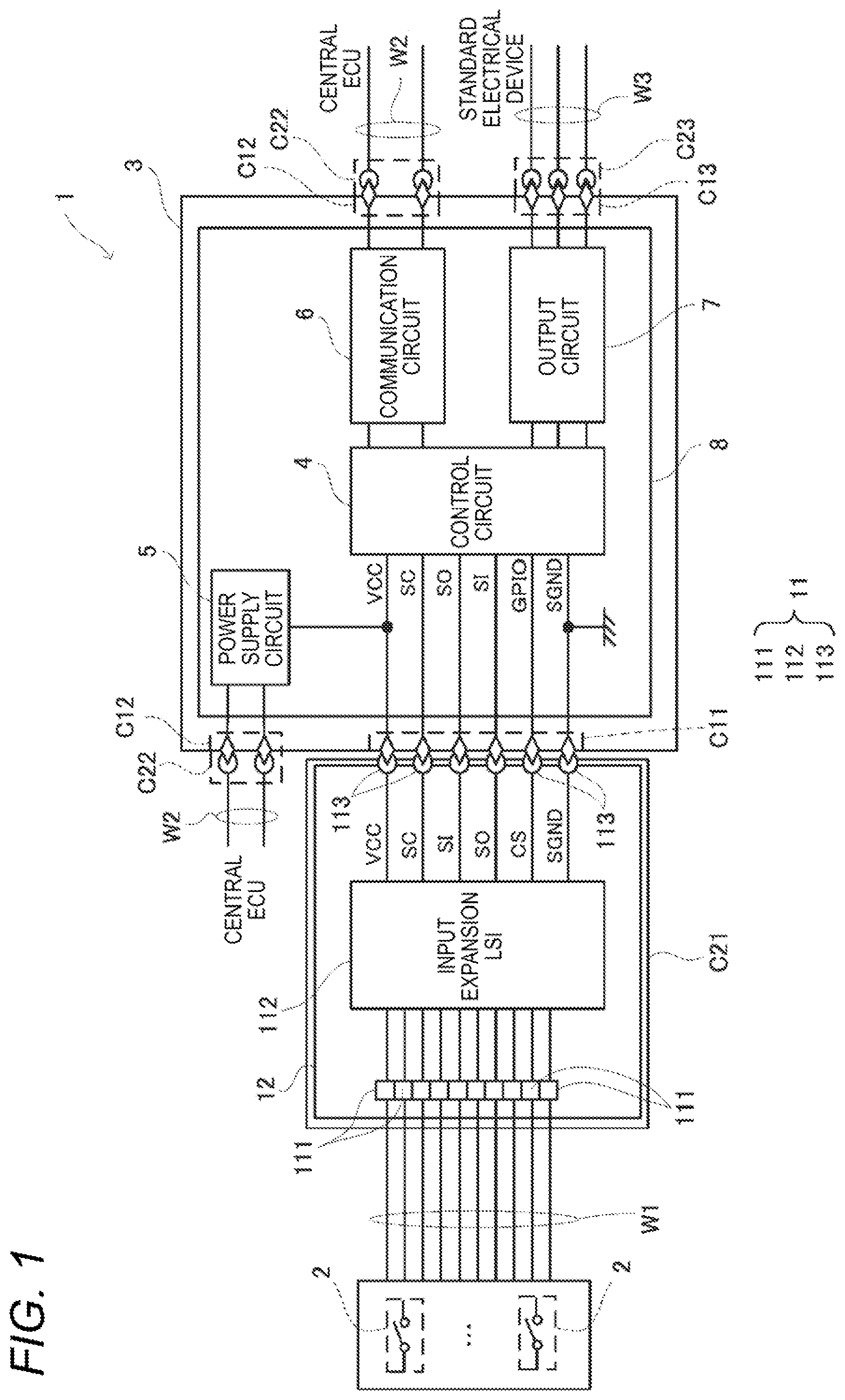 Patent US12090934 — Connecting method and electrical component unit — Figure 1