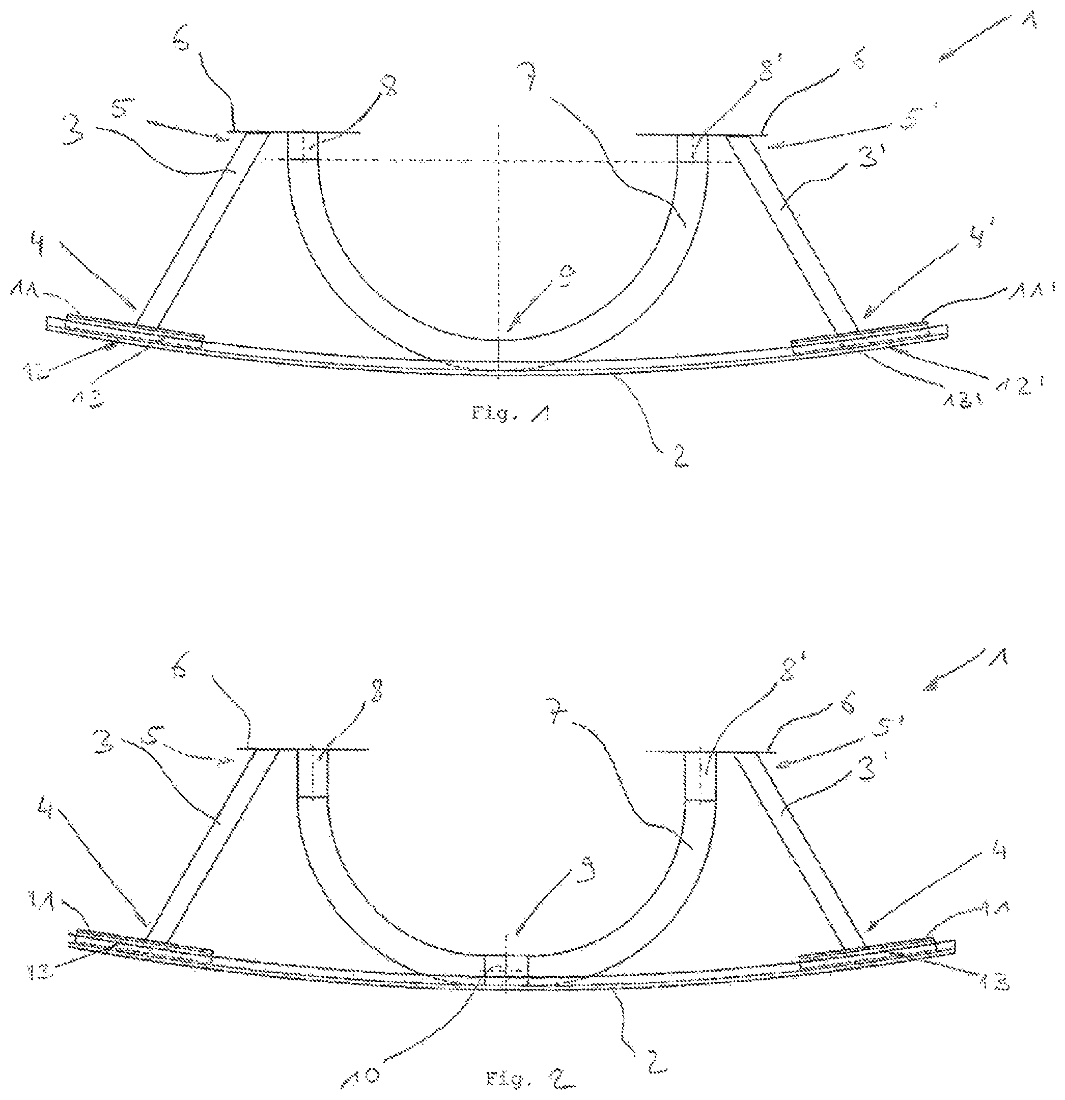Patent US12090938 Figure 1 – Motor-vehicle bumper assembly