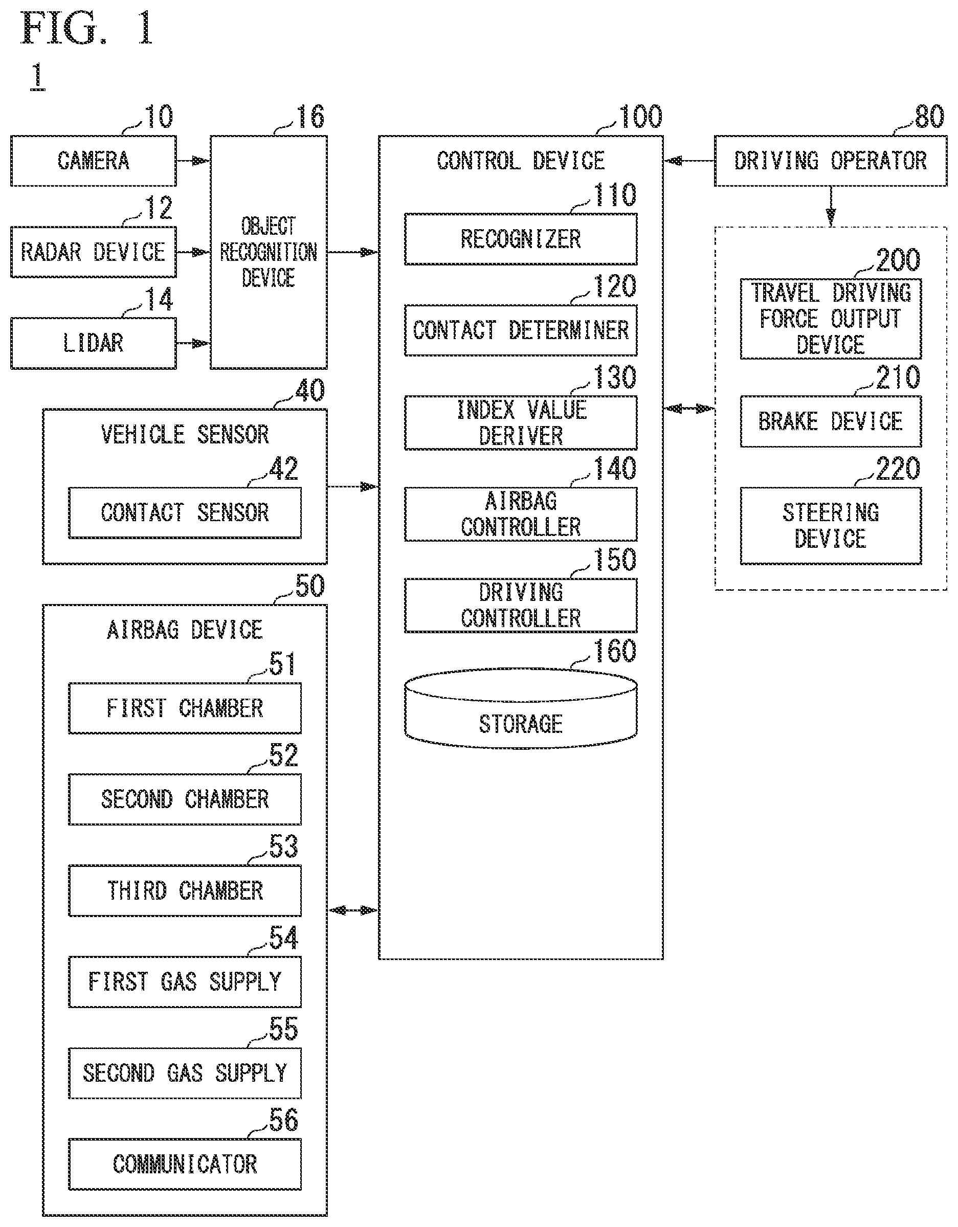 Patent US12090941 — Control device, control method, and storage medium — Figure 1