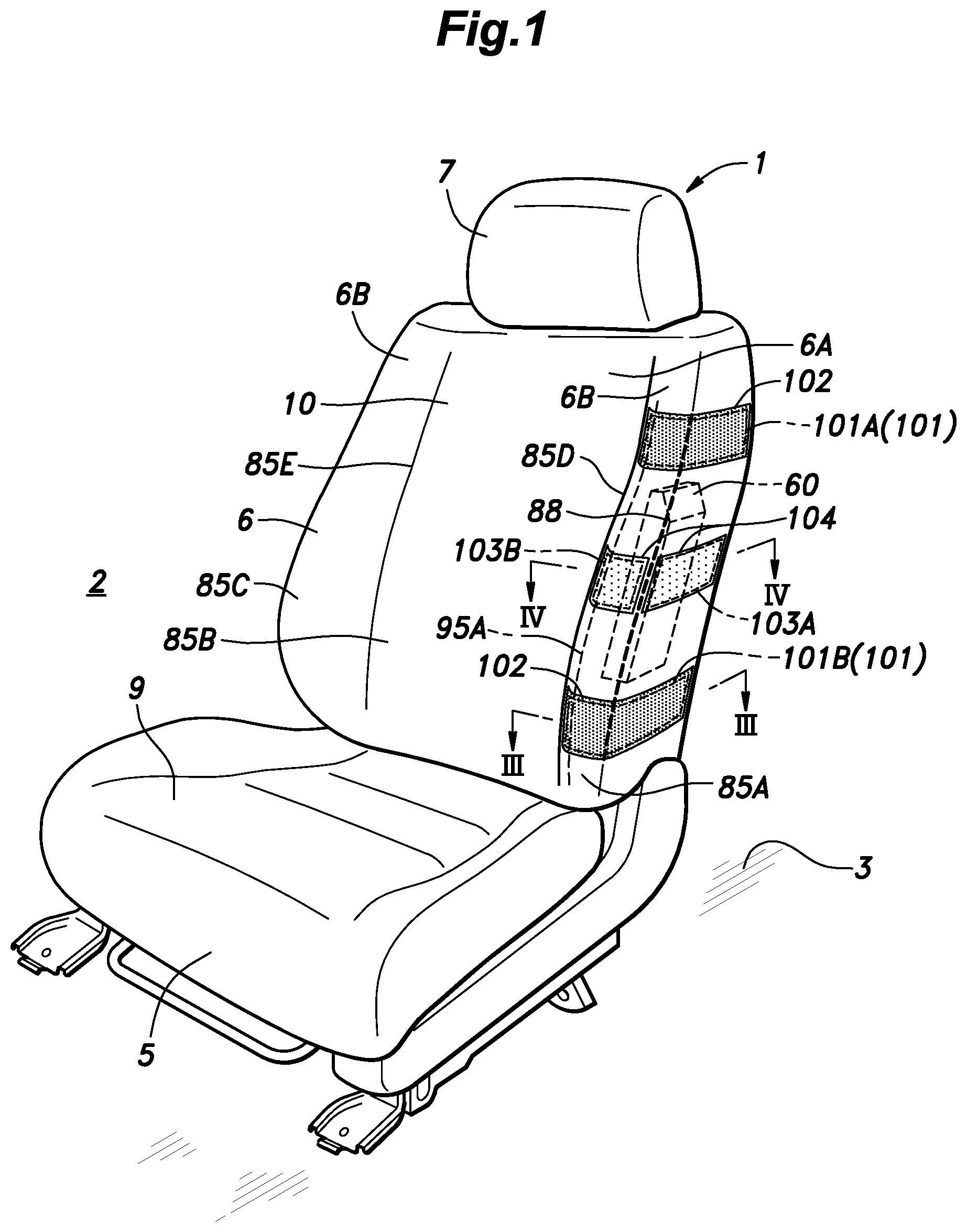 Patent US12090945 — Vehicle seat — Figure 1