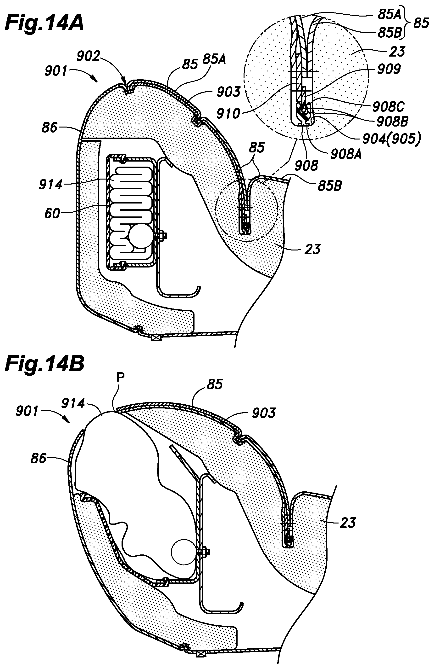 Patent US12090945 Figure 14 – Vehicle seat