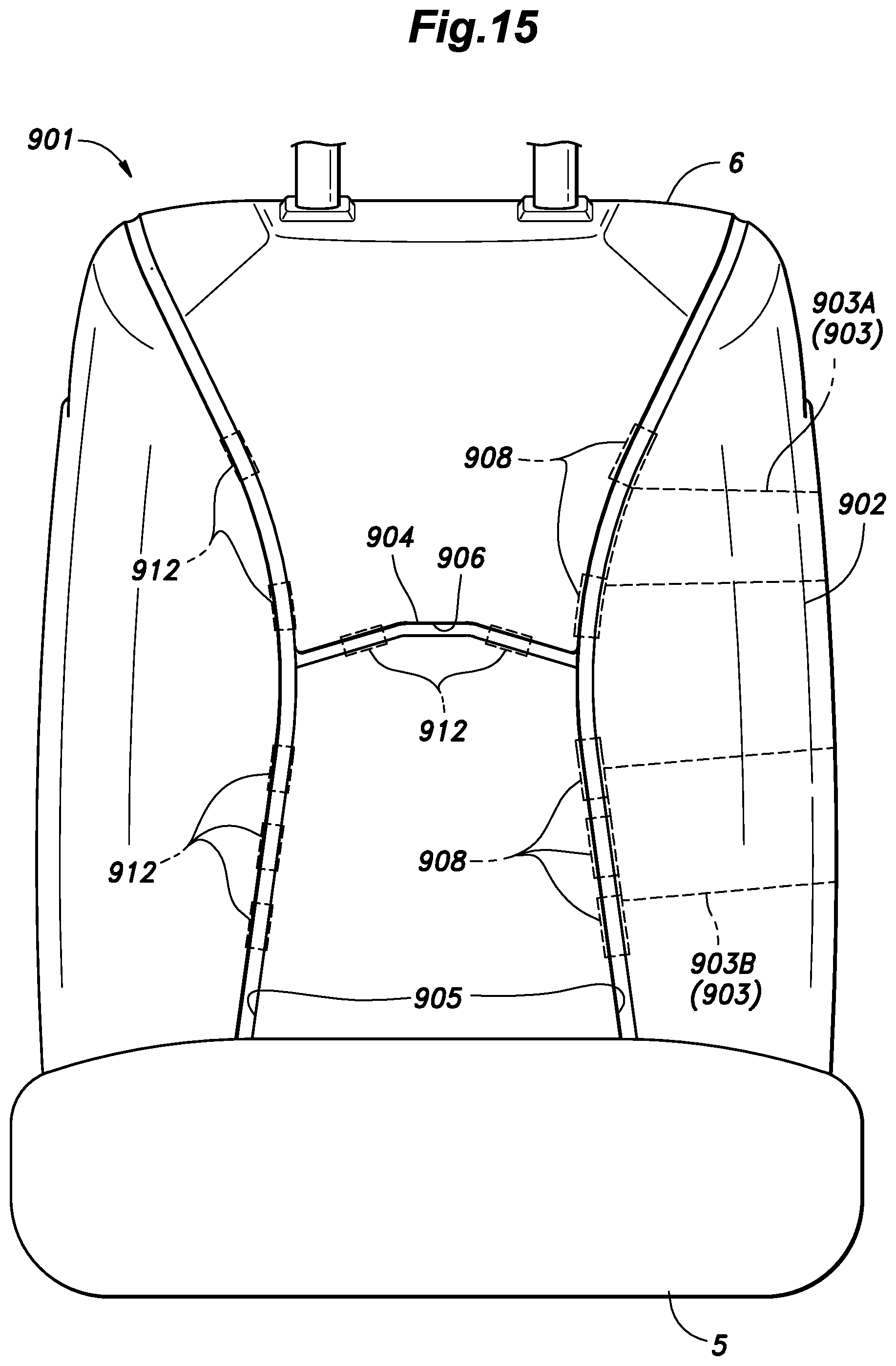 Patent US12090945 Figure 15 – Vehicle seat
