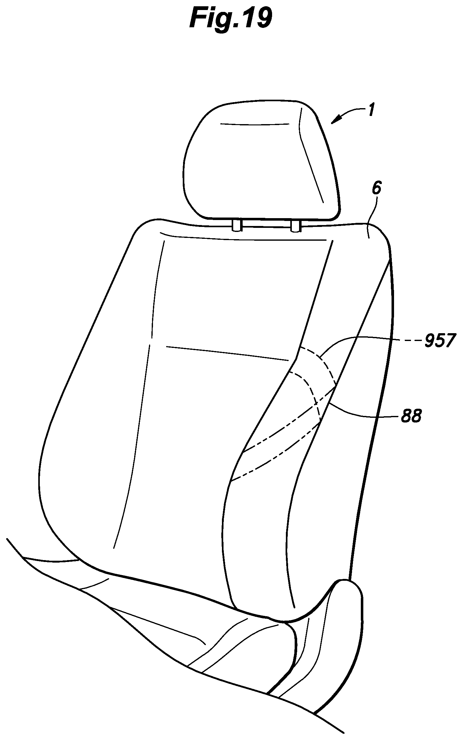 Patent US12090945 Figure 19 – Vehicle seat