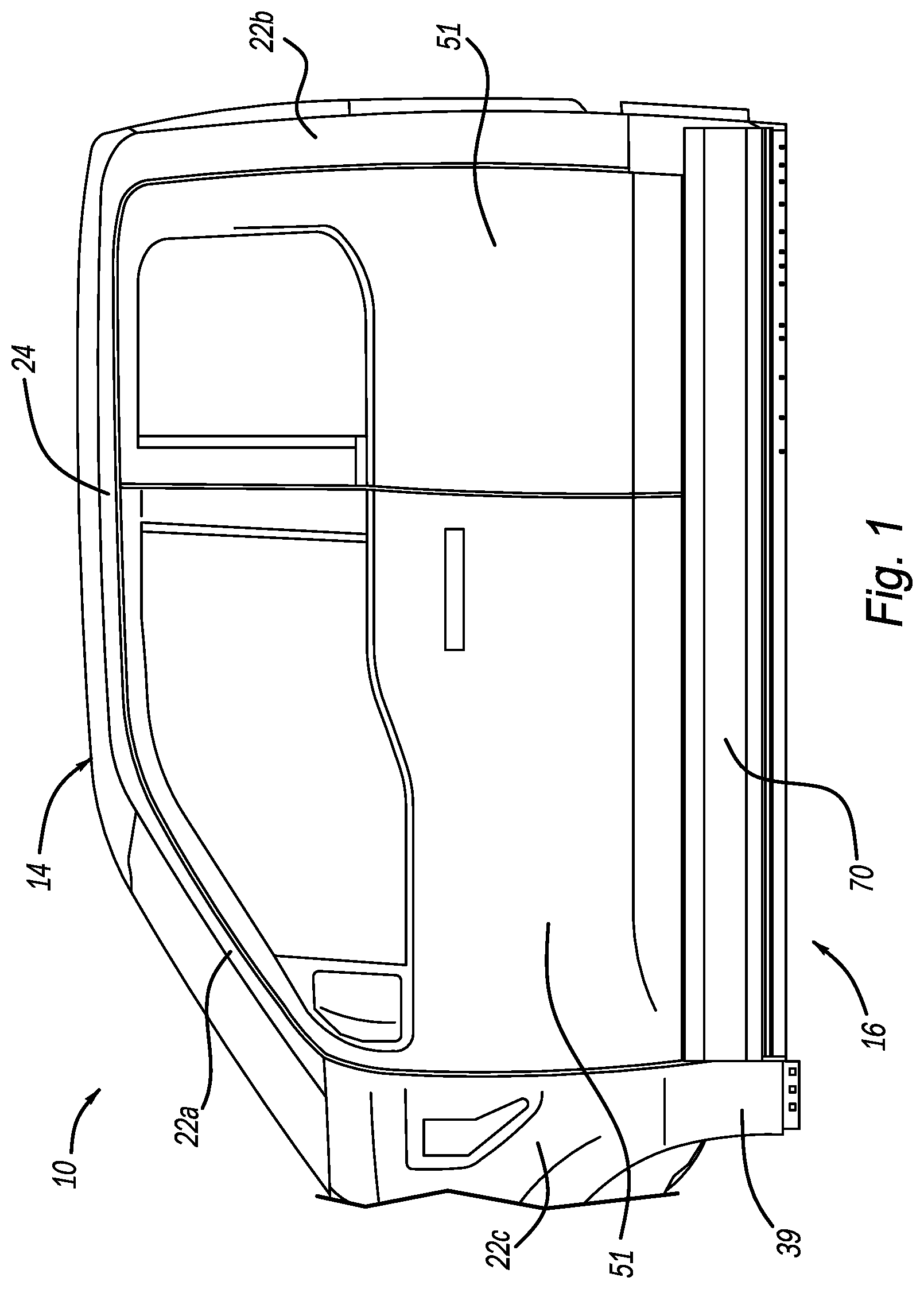 Patent US12090957 — Structural impact assembly and vehicle having structural impact assembly — Figure 1