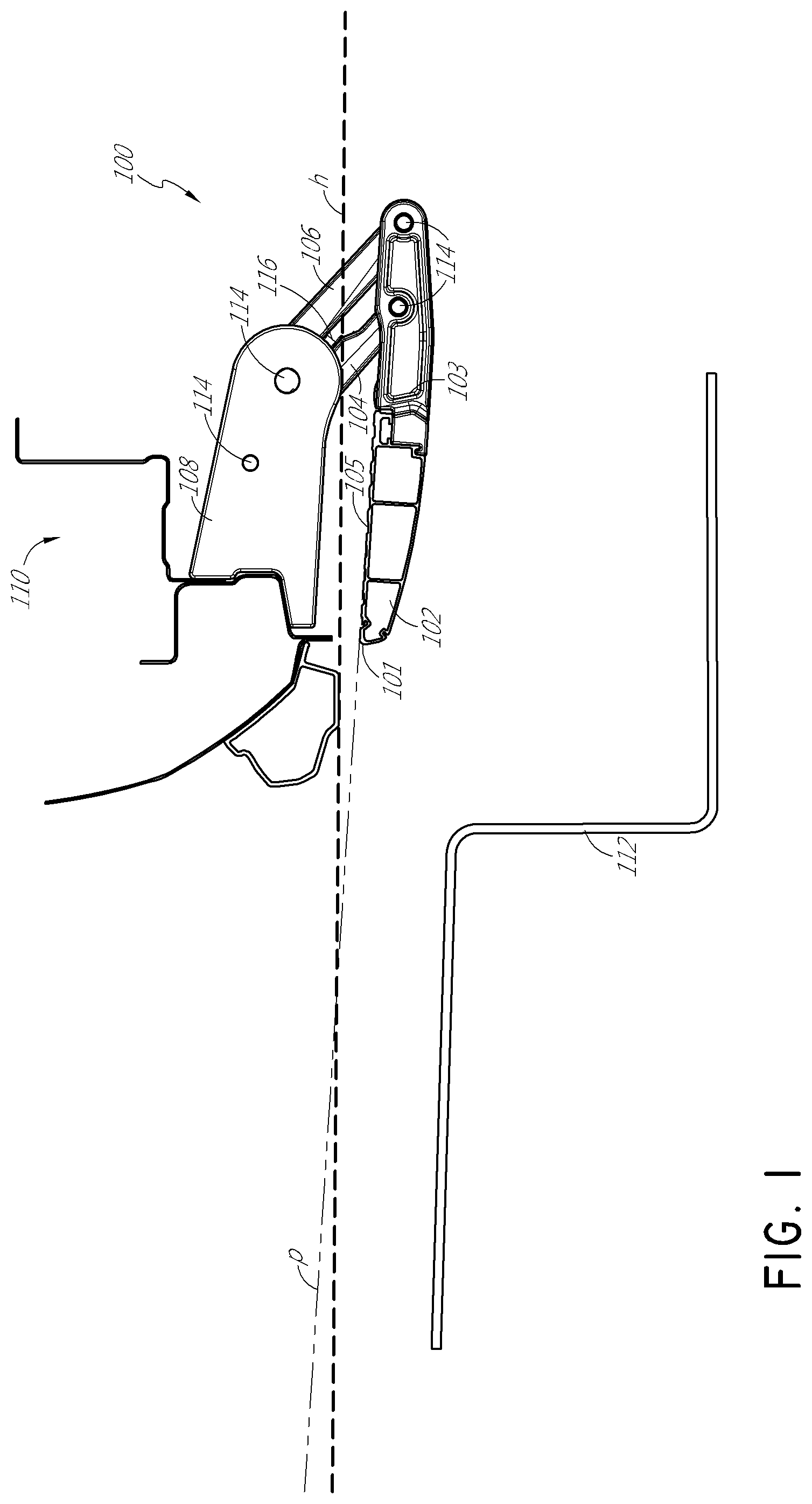 Patent US12090958 — Horizontal retractable vehicle step — Figure 1