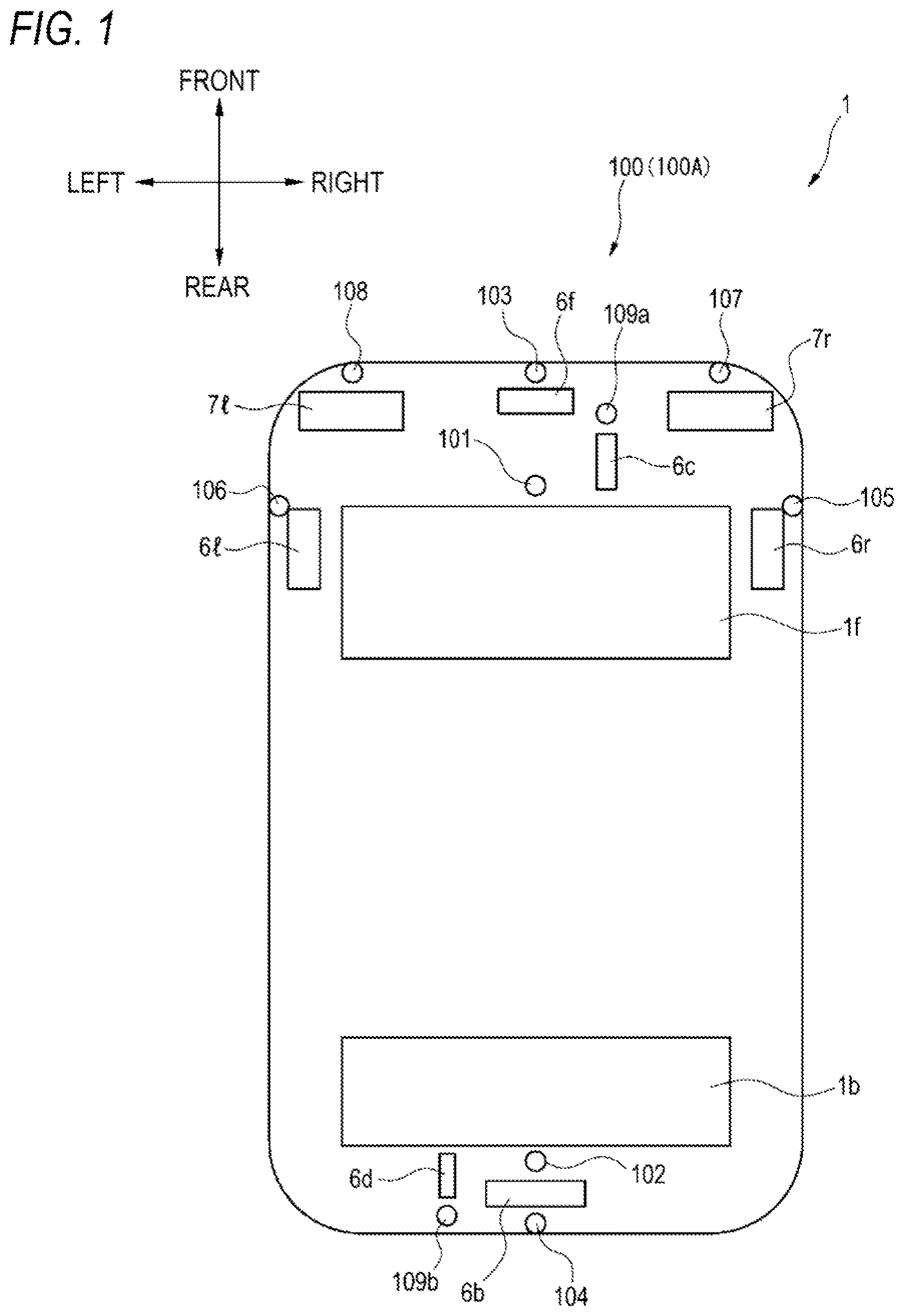 Patent US12090969 — Vehicle sensor cleaning systems — Figure 1