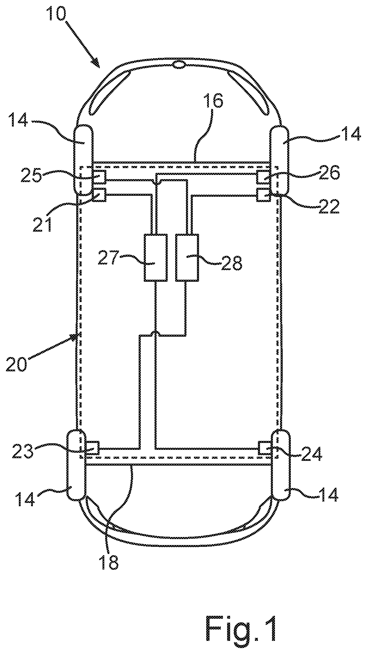 Patent US12090973 — Brake system for a transportation vehicle and transportation vehicle with a brake system — Figure 1