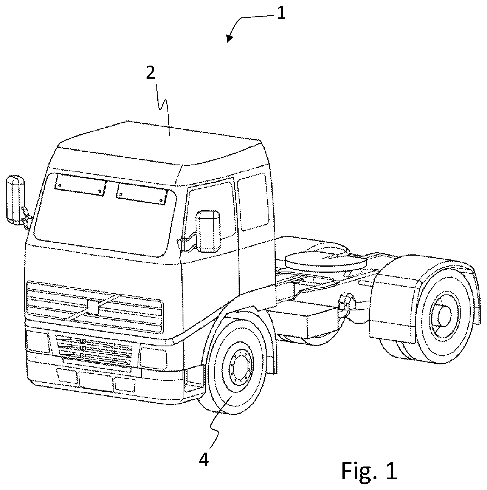 Patent US12090983 — Method of controlling a heavy-duty vehicle in a slope — Figure 1