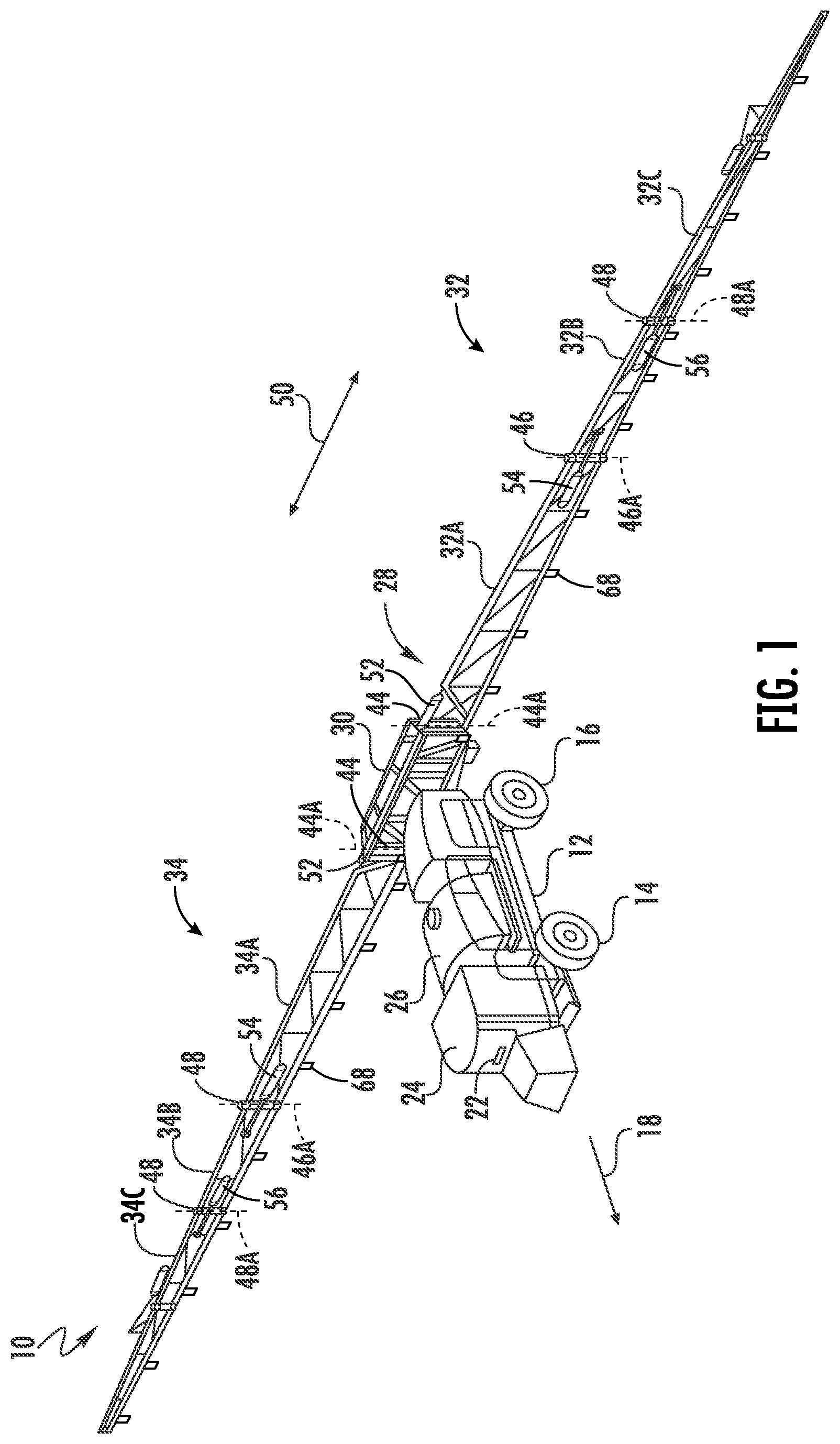 Patent US12090987 — System and method for controlling a ground speed of an agricultural sprayer — Figure 1
