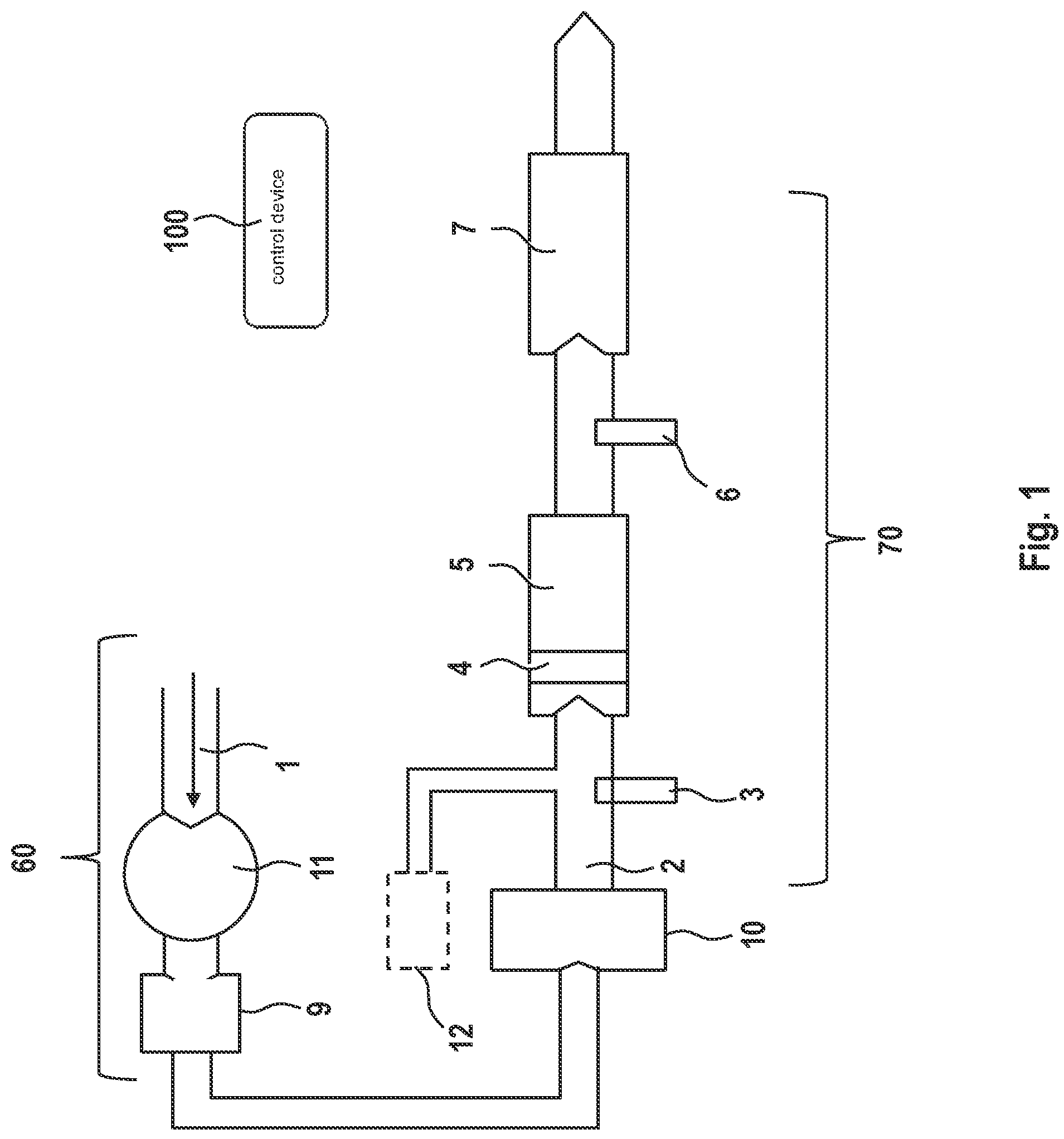 Patent US12092001 — Method for controlling an internal combustion engine including at least one exhaust-gas aftertreatment component having an electric heating element — Figure 1