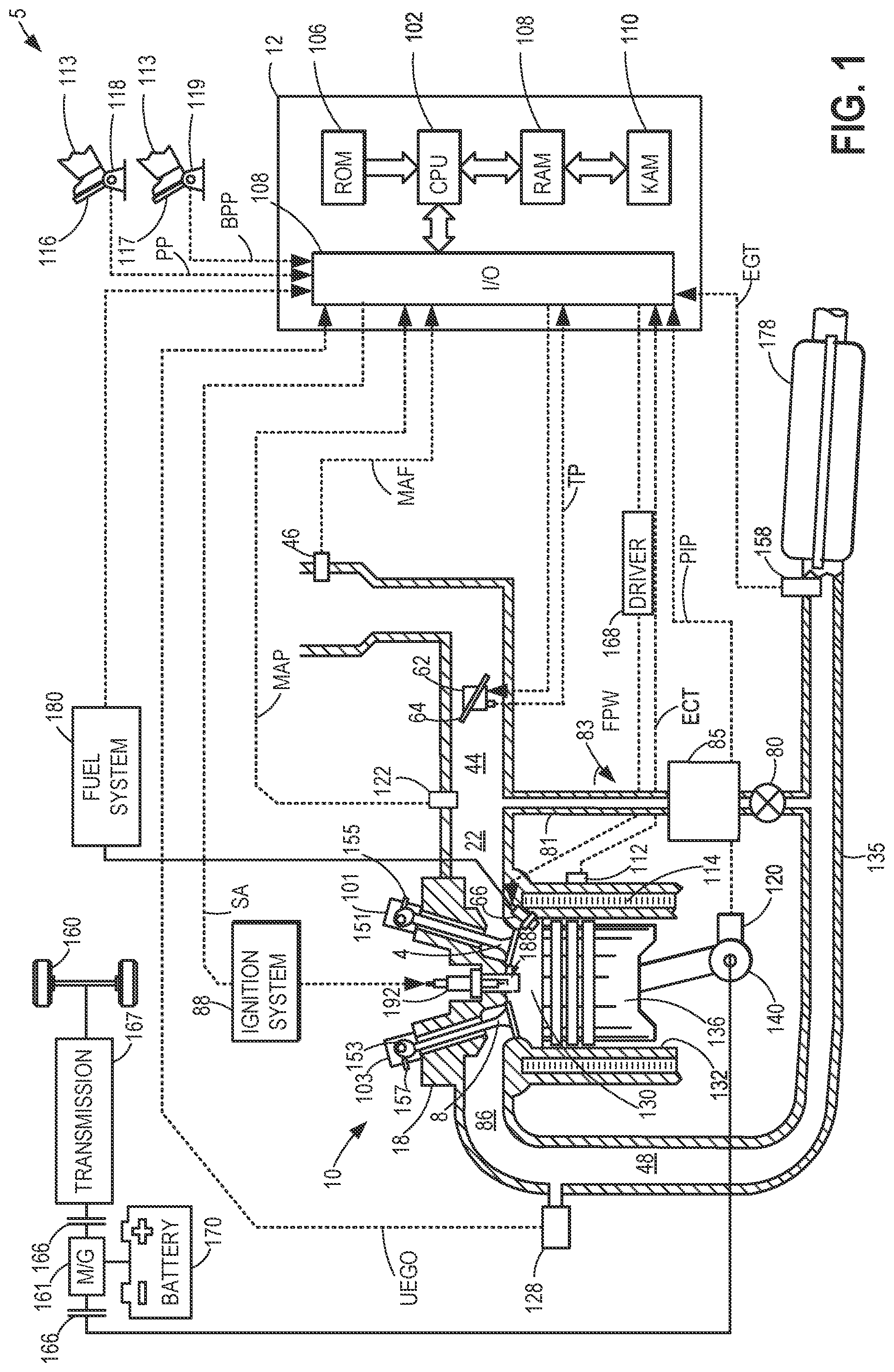 Patent US12092016 — Methods and systems for prechamber — Figure 1