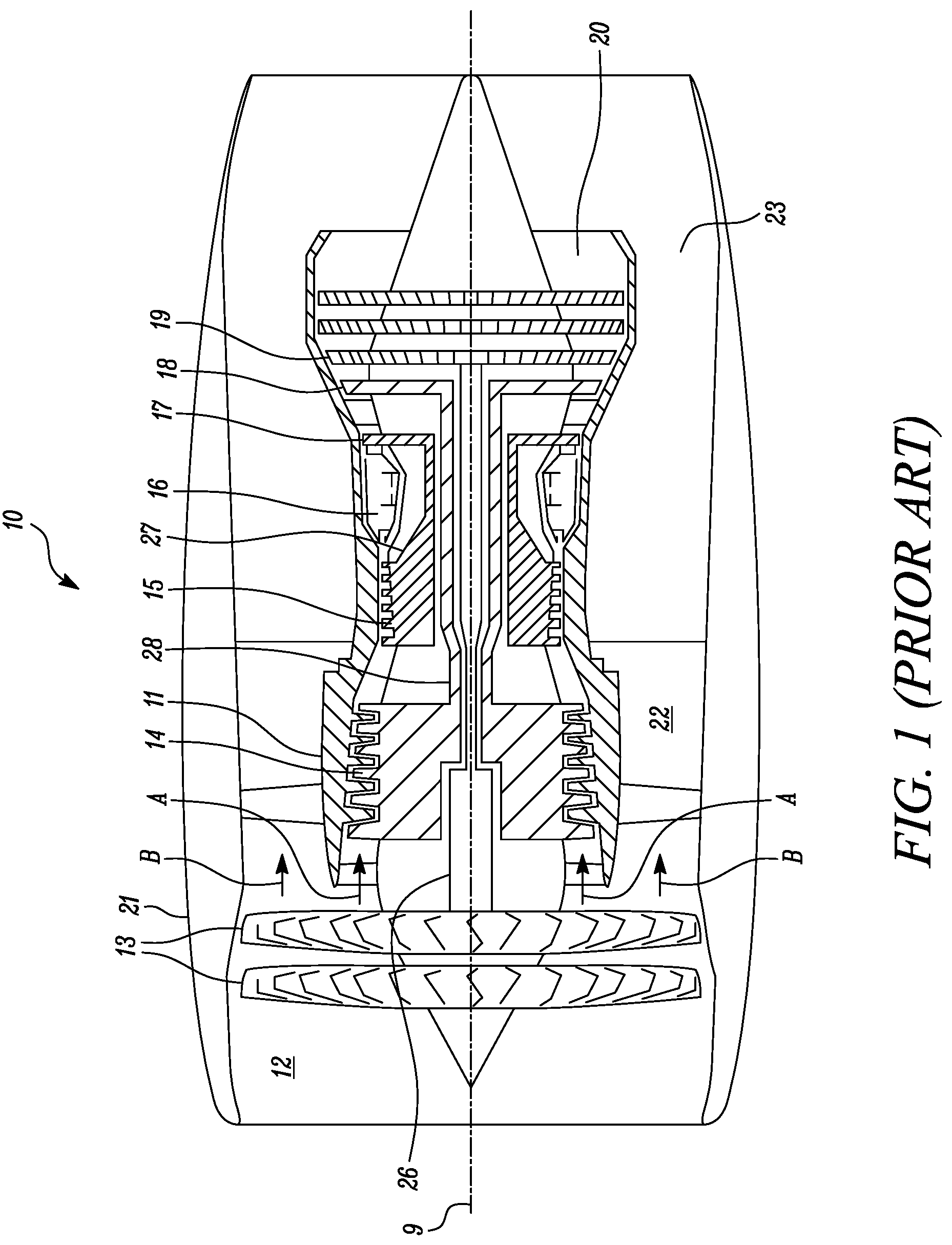 Patent US12092030 — Gas turbine engine — Figure 1