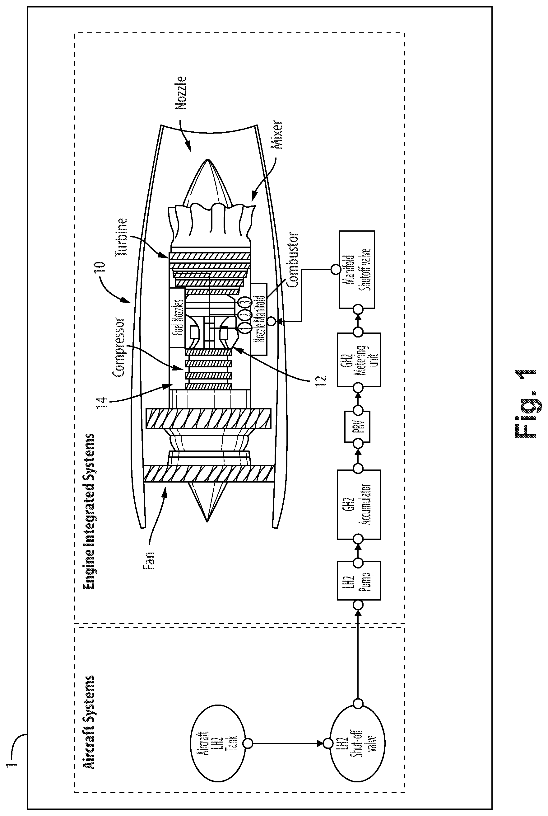 Patent US12092031 — Sweep flow structures for fuel systems — Figure 1