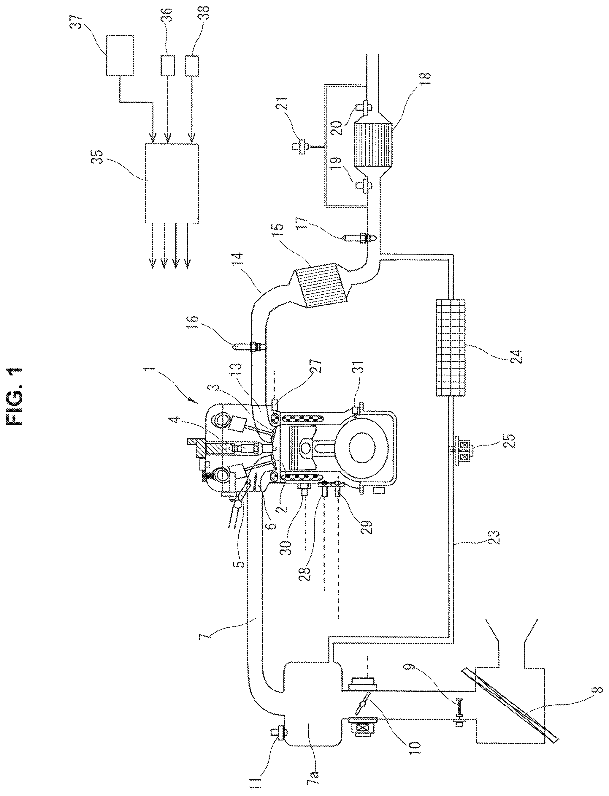 Patent US12092045 — Control method and control device for internal combustion engine — Figure 1
