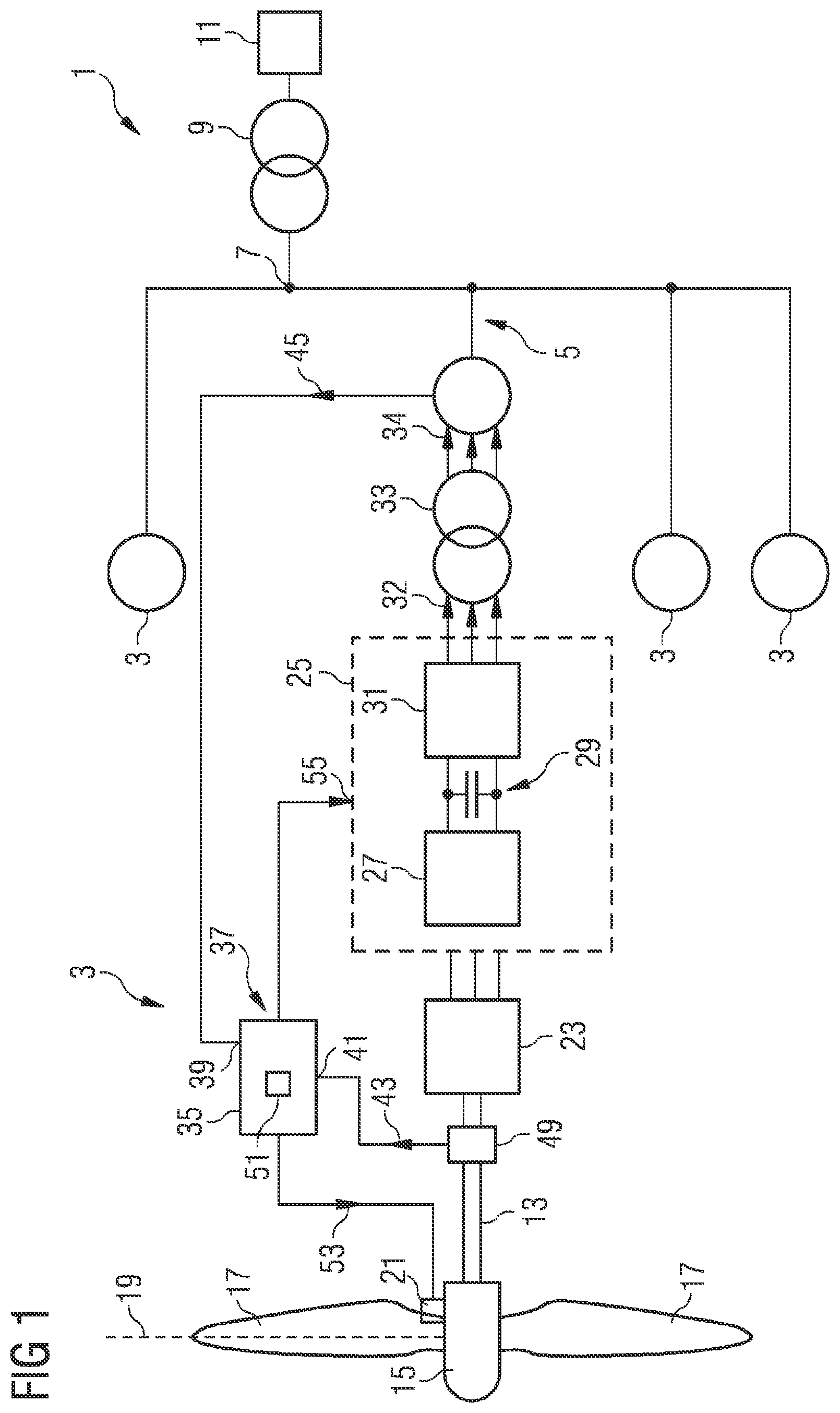 Patent US12092081 — Estimating of inertial response power of a wind turbine — Figure 1
