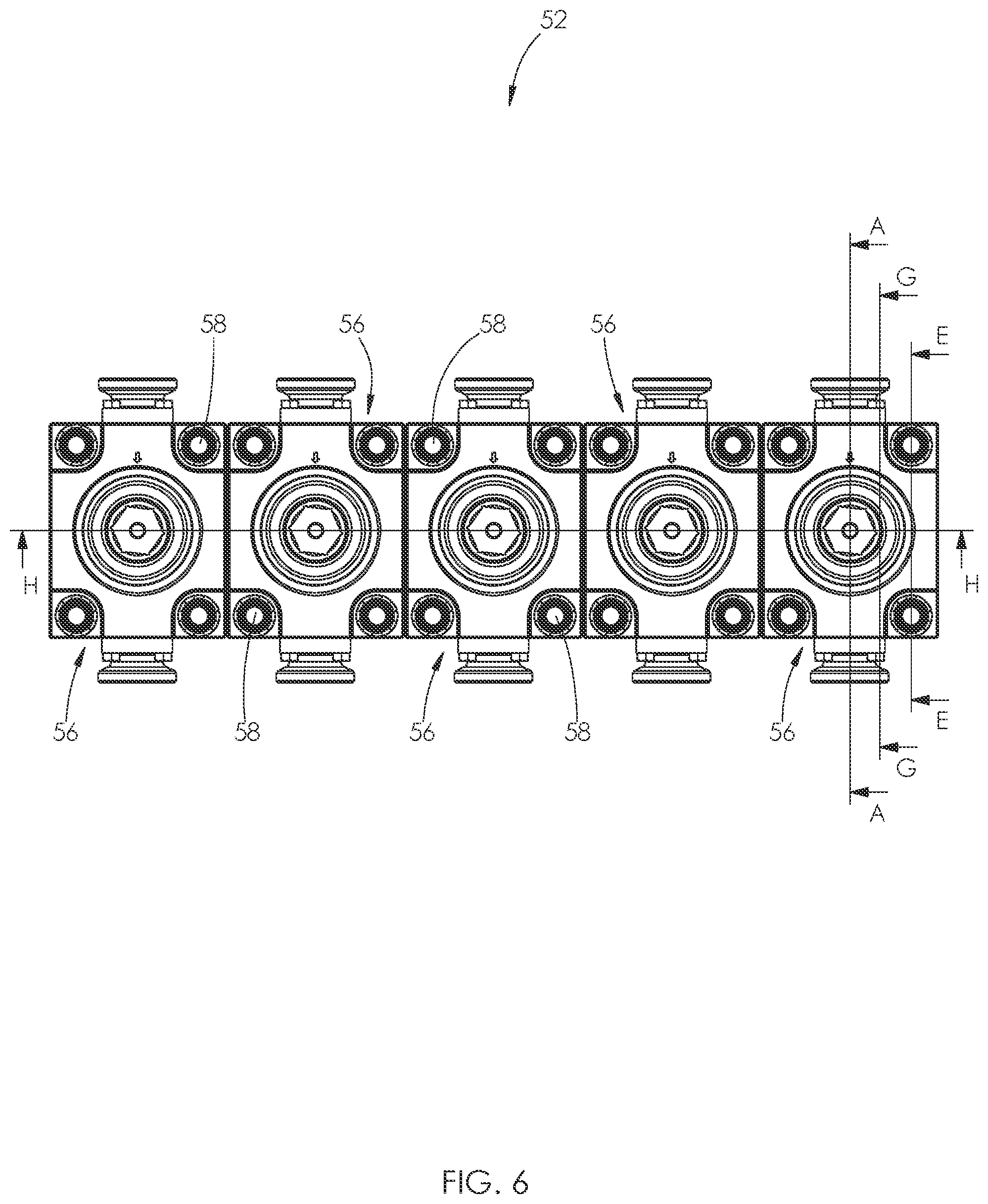 Patent US12092087 Figure 6 – Fluid end assembly