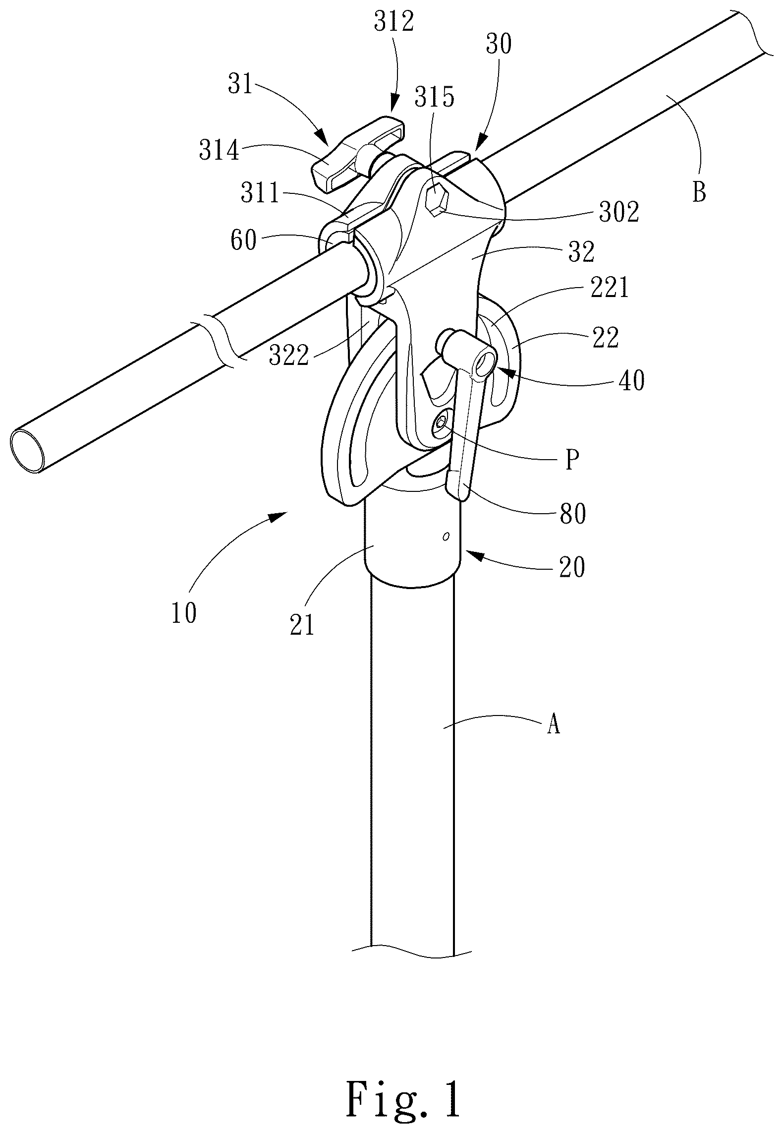 Patent US12092153 — Angularly adjustable steering joint — Figure 1