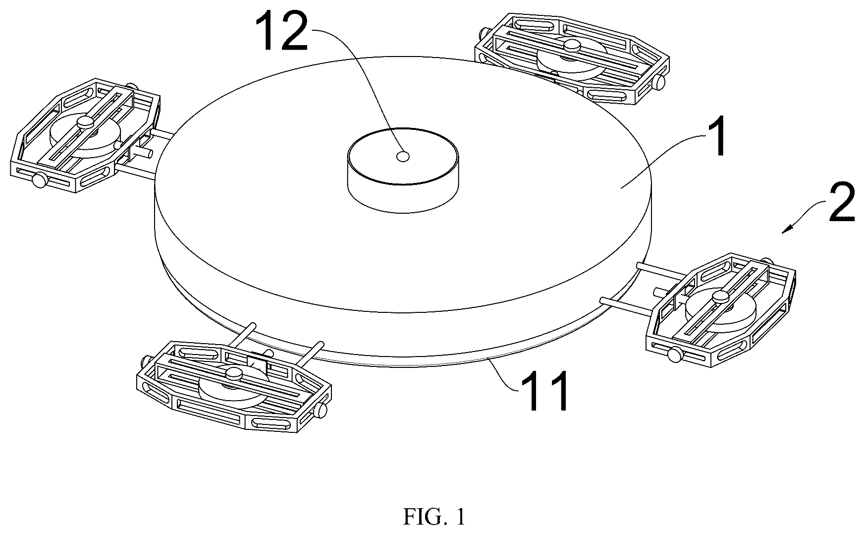 Patent US12092157 — Magnetic preloading air bearing and linear platform having same — Figure 1