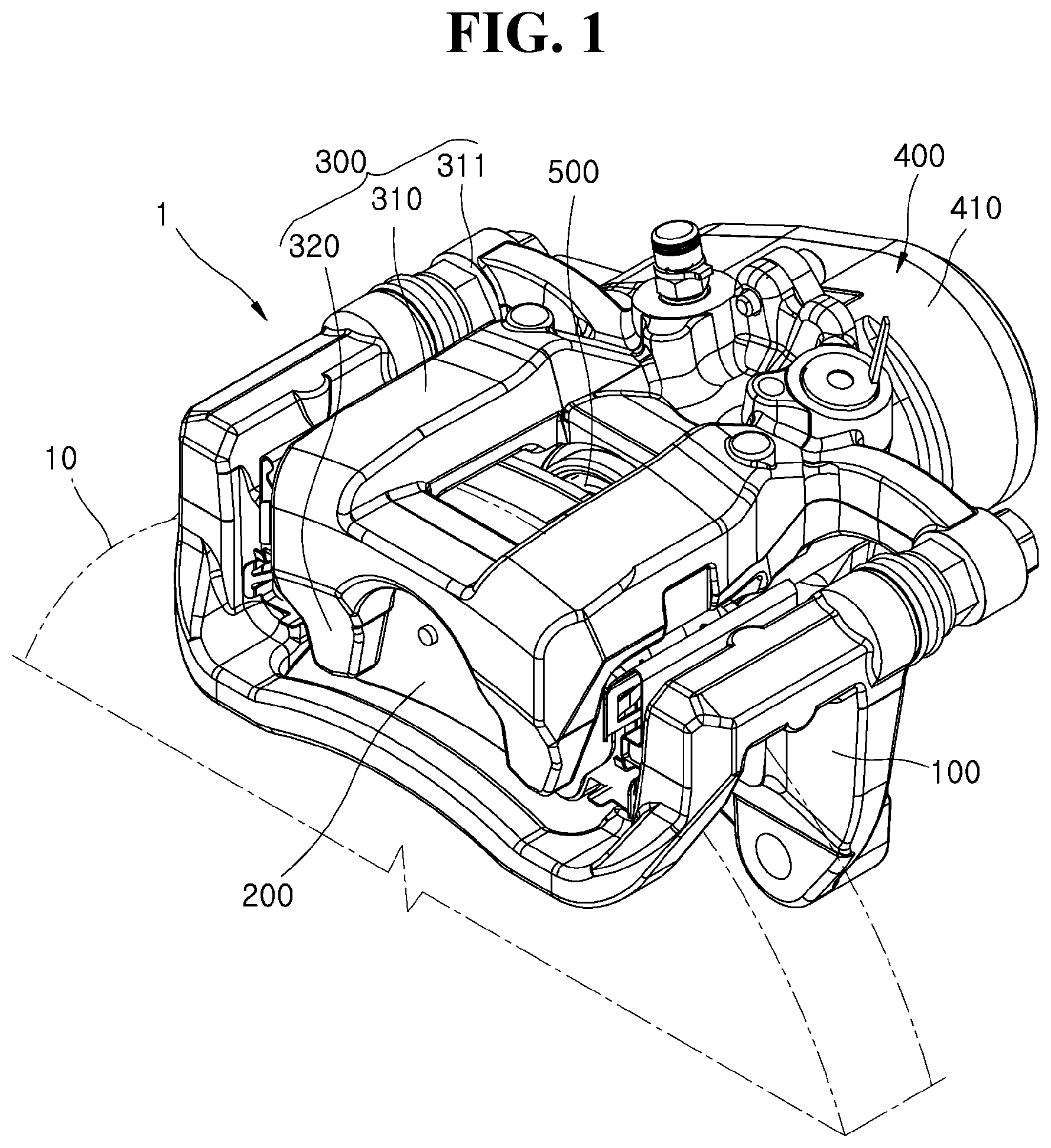 Patent US12092178 — Brake apparatus for vehicle — Figure 1