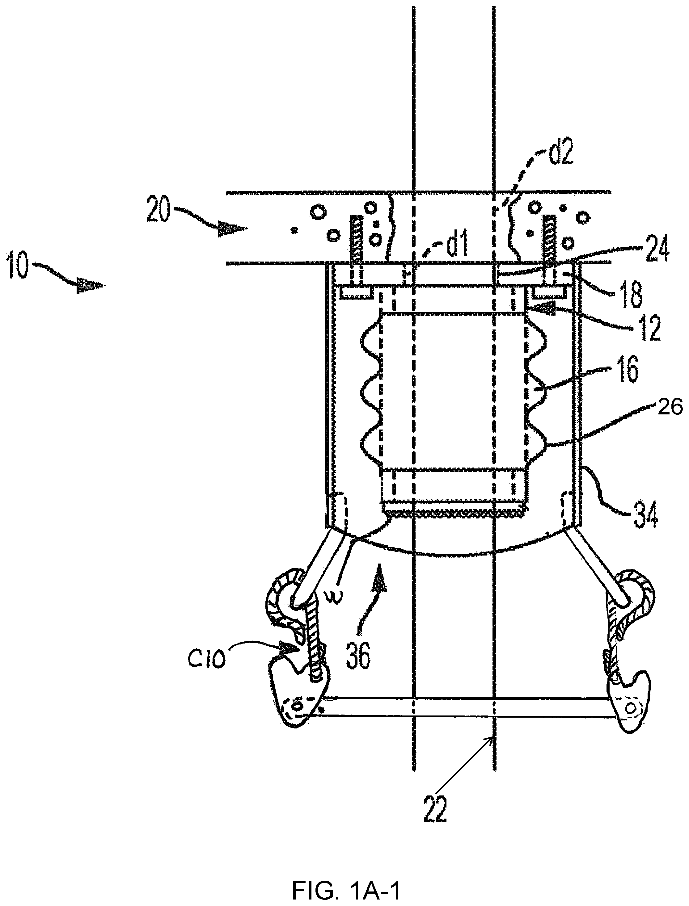 Patent US12092220 — Pipe floor/wall penetration bellows seal — Figure 1