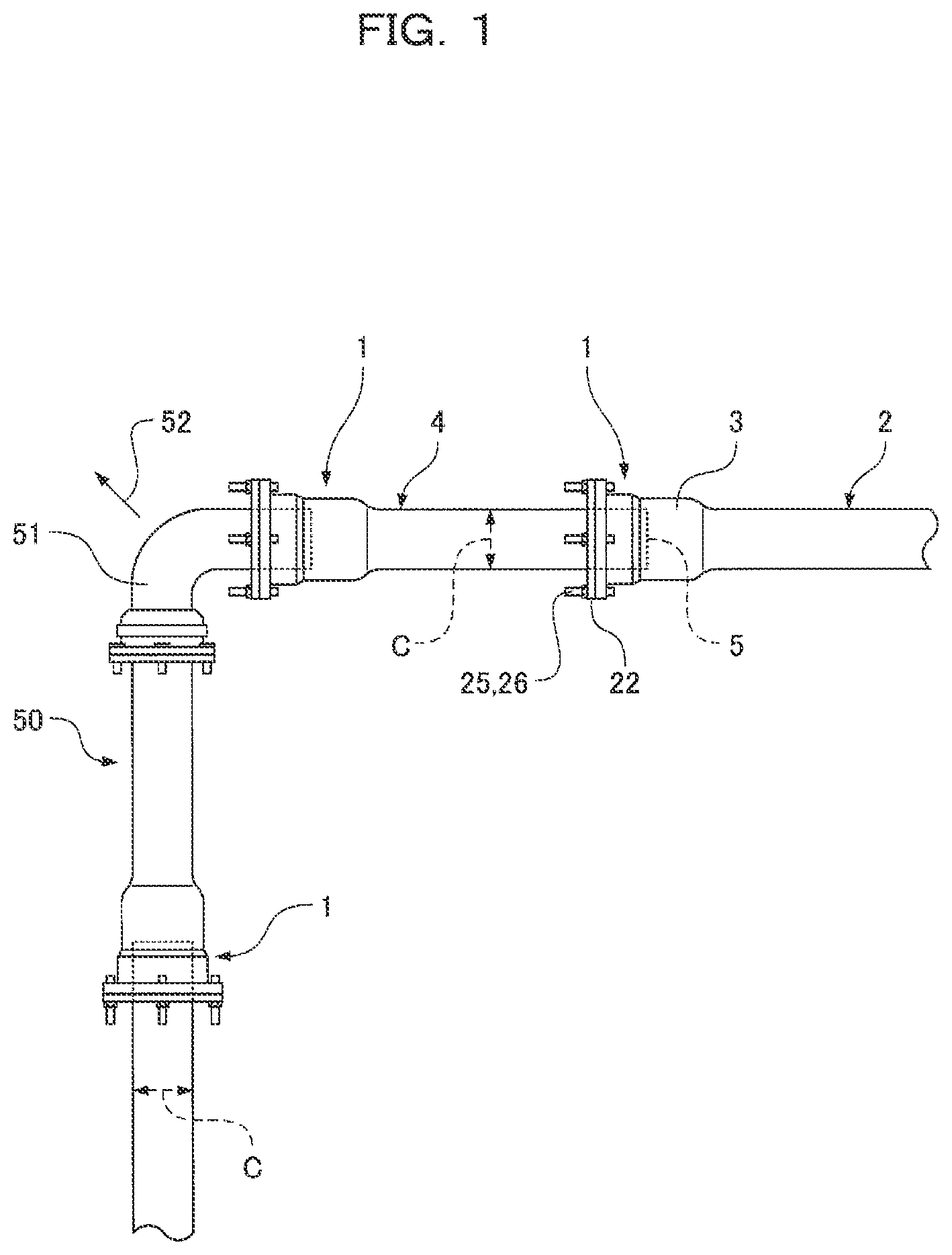 Patent US12092244 — Pipe joint — Figure 1