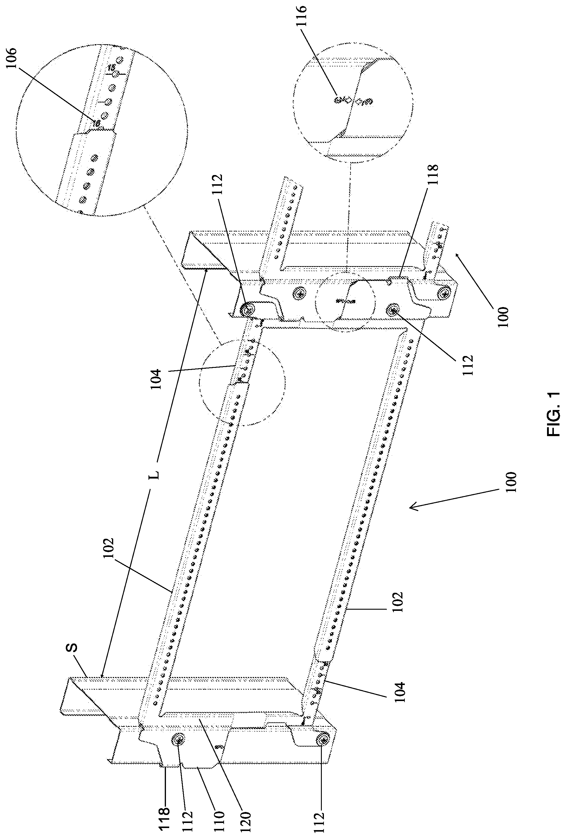Patent US12092262 — Telescoping box support — Figure 1