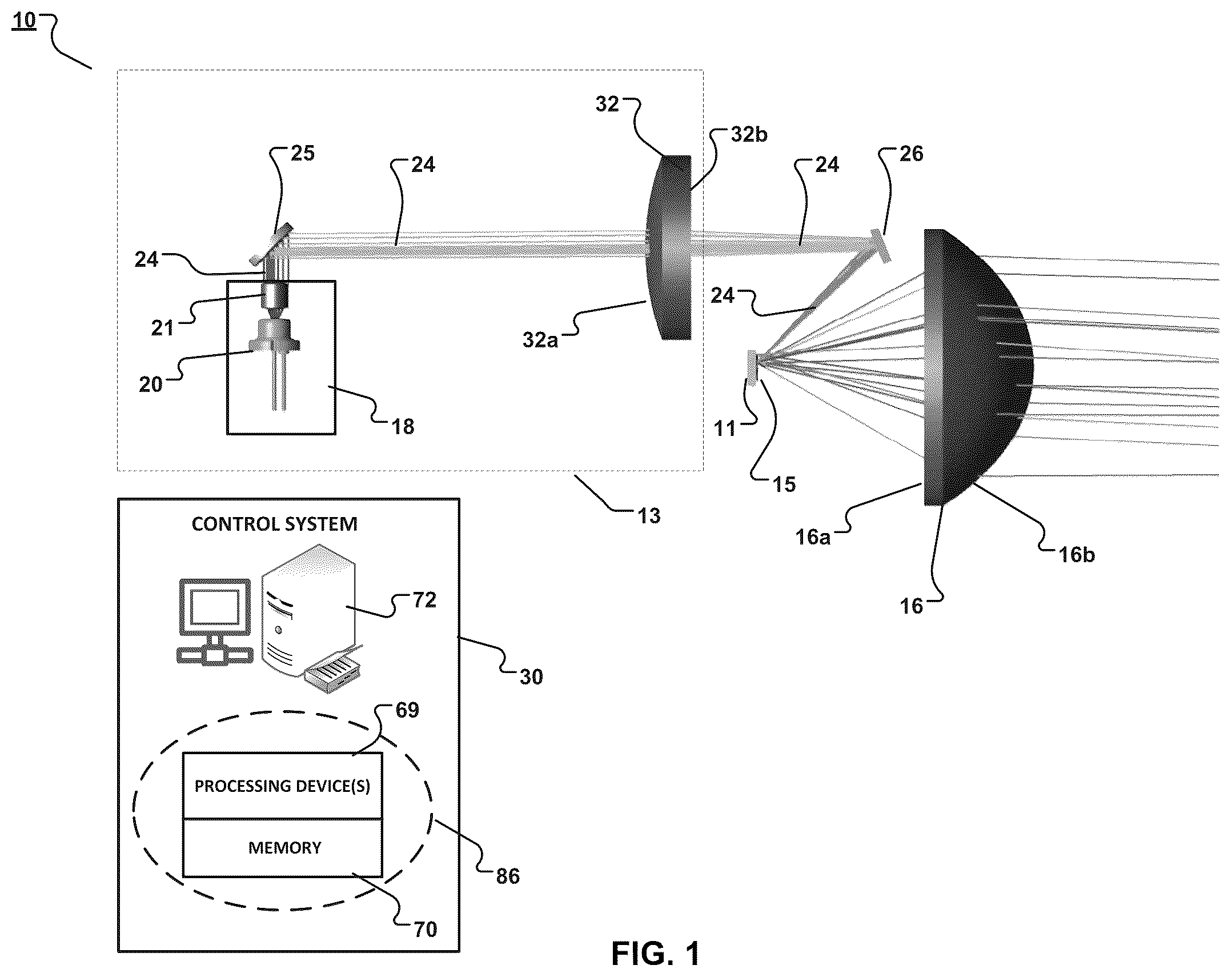 Patent US12092278 — Generating a spotlight — Figure 1