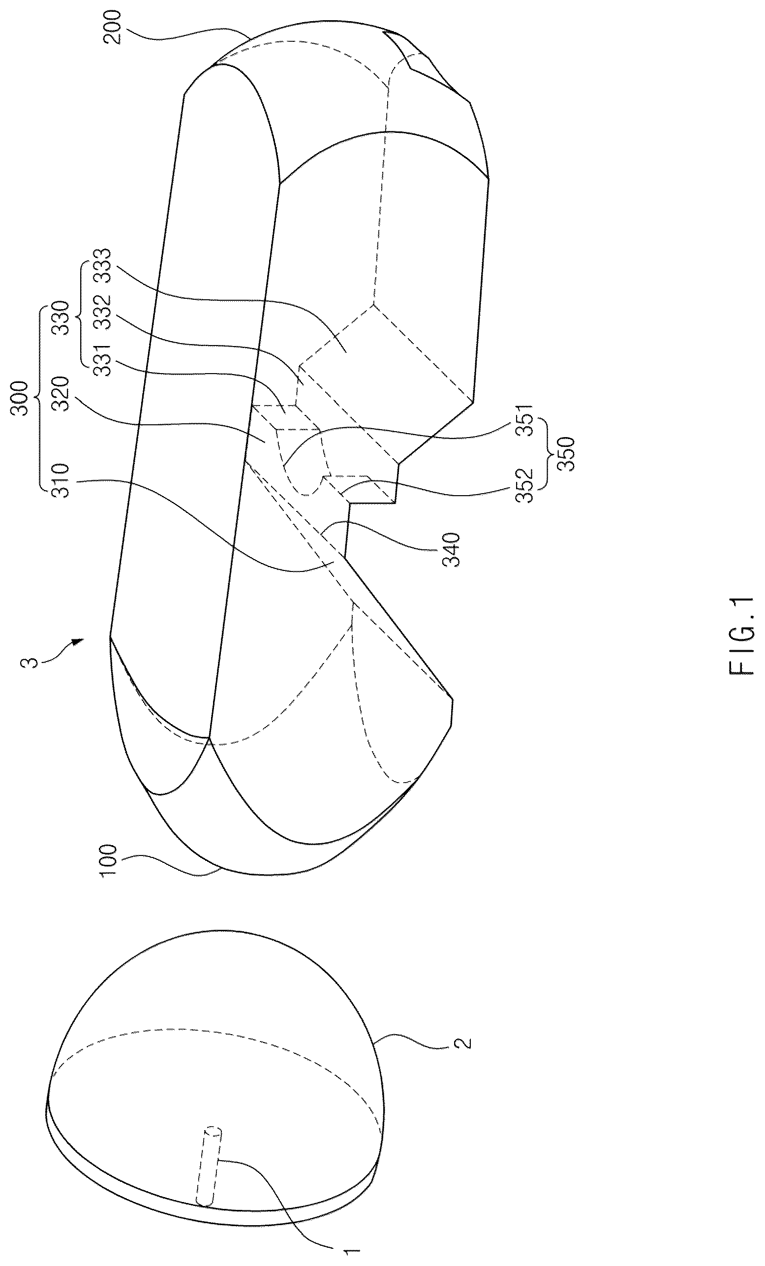 Patent US12092280 — Lamp for vehicle and vehicle including the same — Figure 1