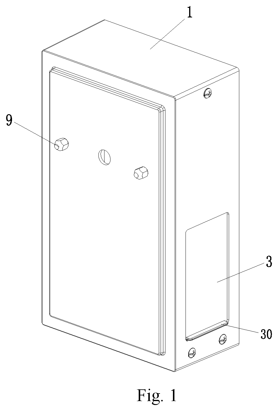 Patent US12092290 — Lamp wall seat with door panel and waterproof socket and wall lamp — Figure 1