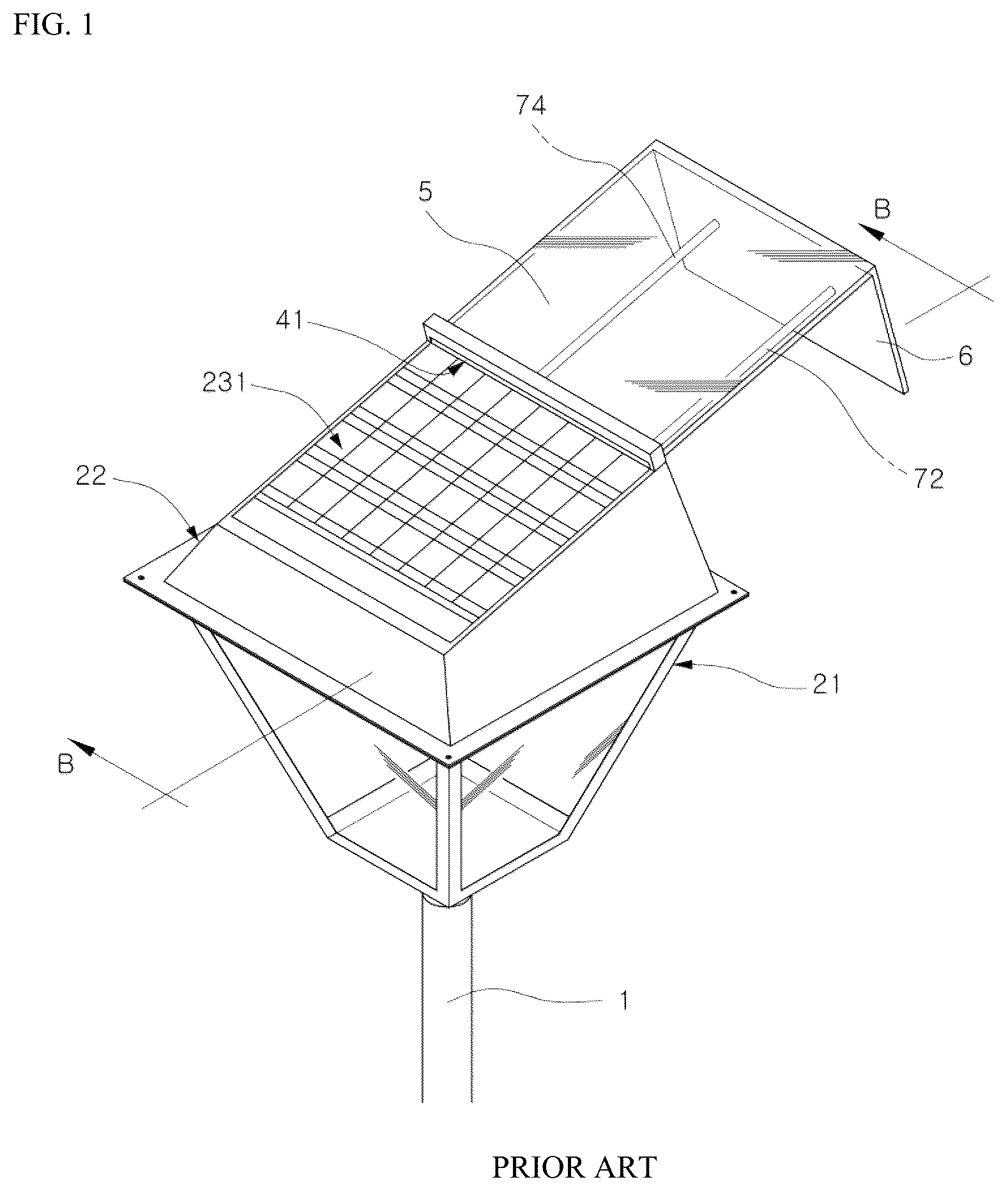 Patent US12092291 — Streetlight with functions of sunlight generation and station for drones — Figure 1