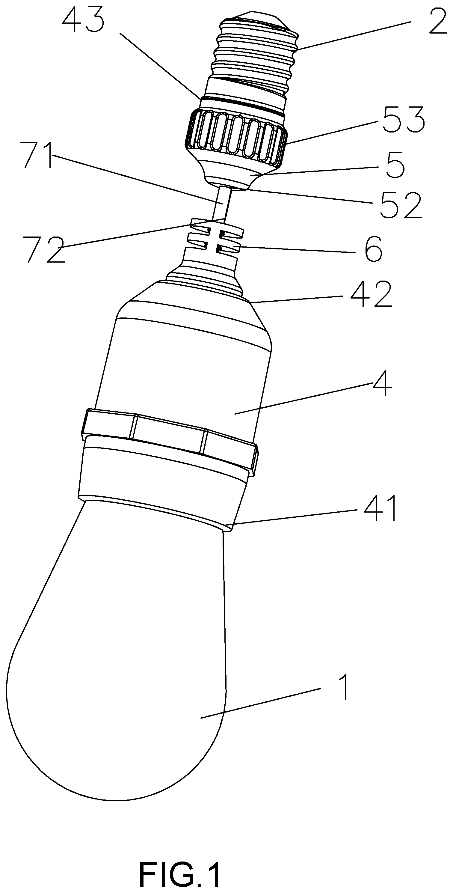Patent US12092297 — Lamp containing a rotation prevention structure — Figure 1