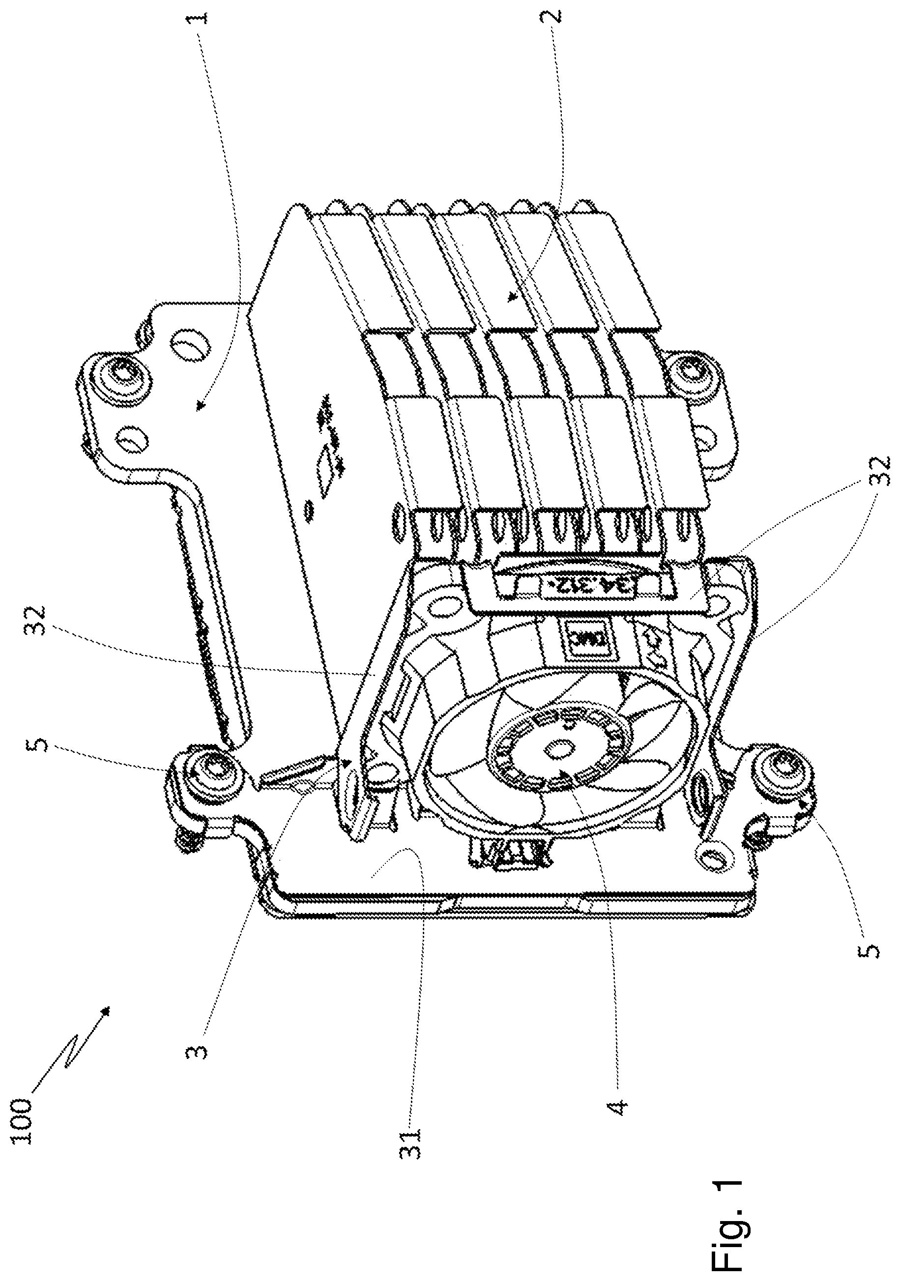Patent US12092307 — Cooling device for an illumination unit on a motor vehicle — Figure 1