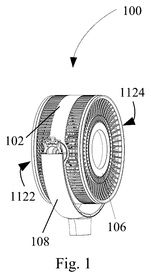 Patent US12092316 — Head assembly and fan apparatus — Figure 1