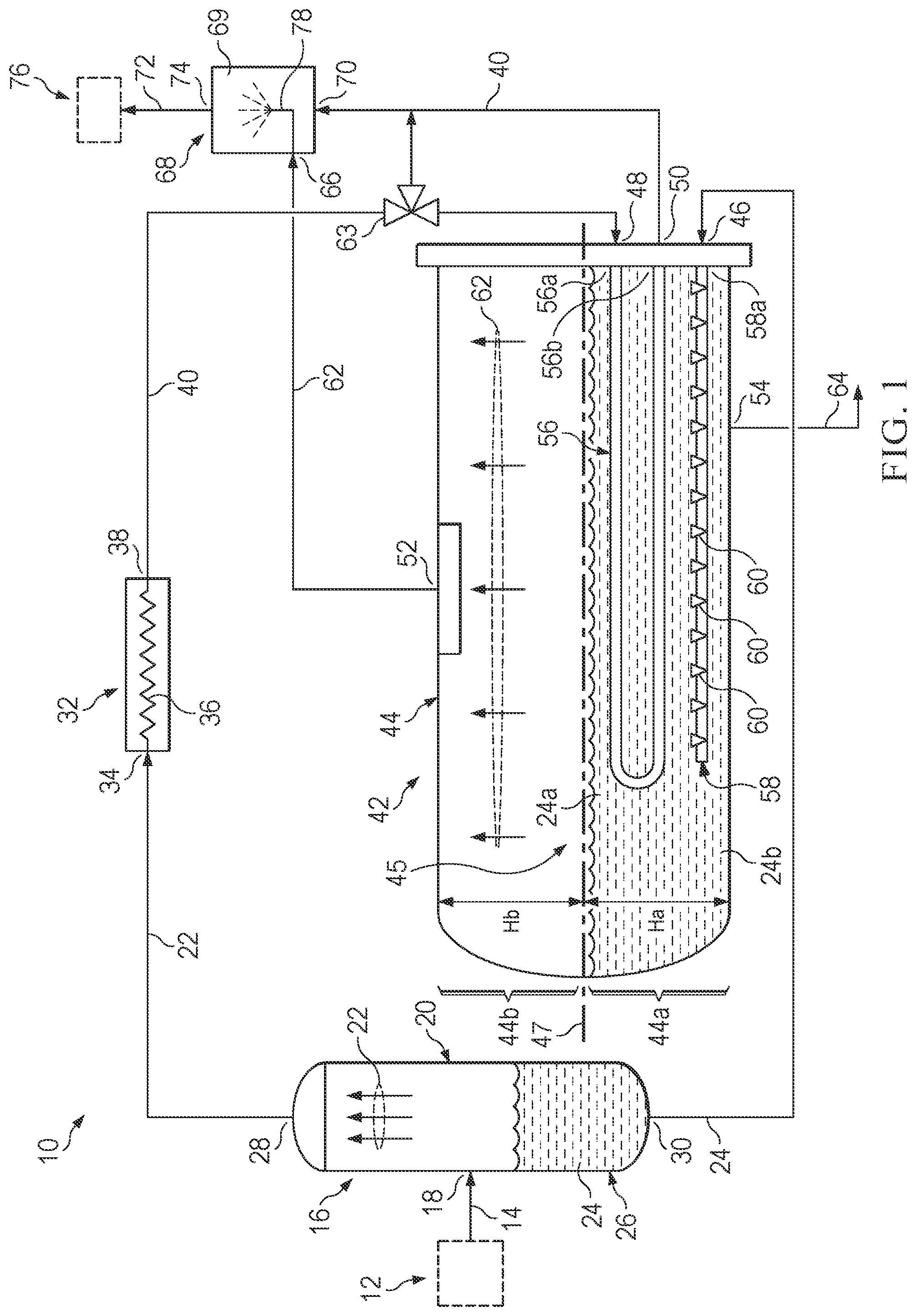 Patent US12092322 — Steam generation system with submerged superheater coil — Figure 1