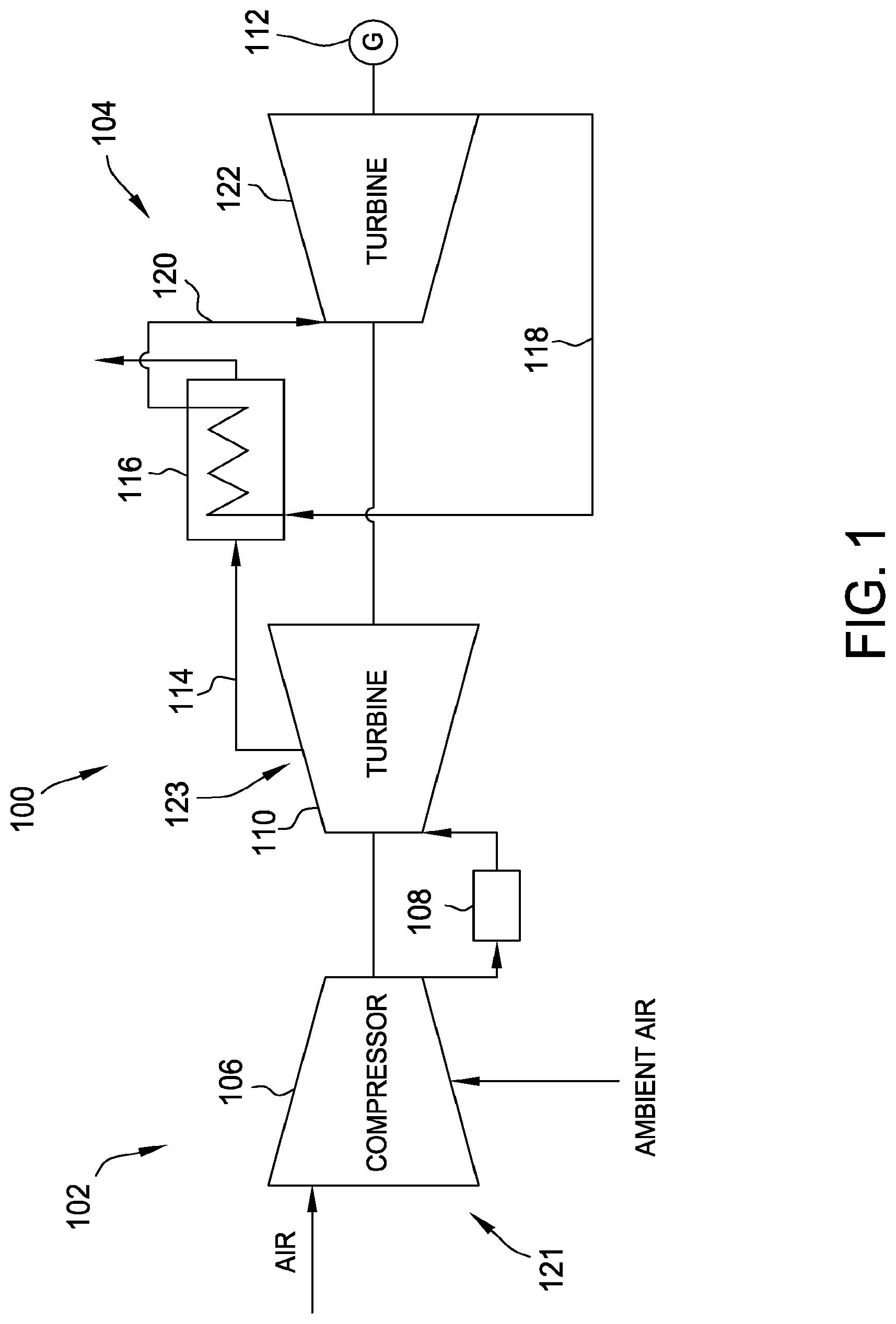 Patent US12092336 — Turbine engine assembly including a rotating detonation combustor — Figure 1