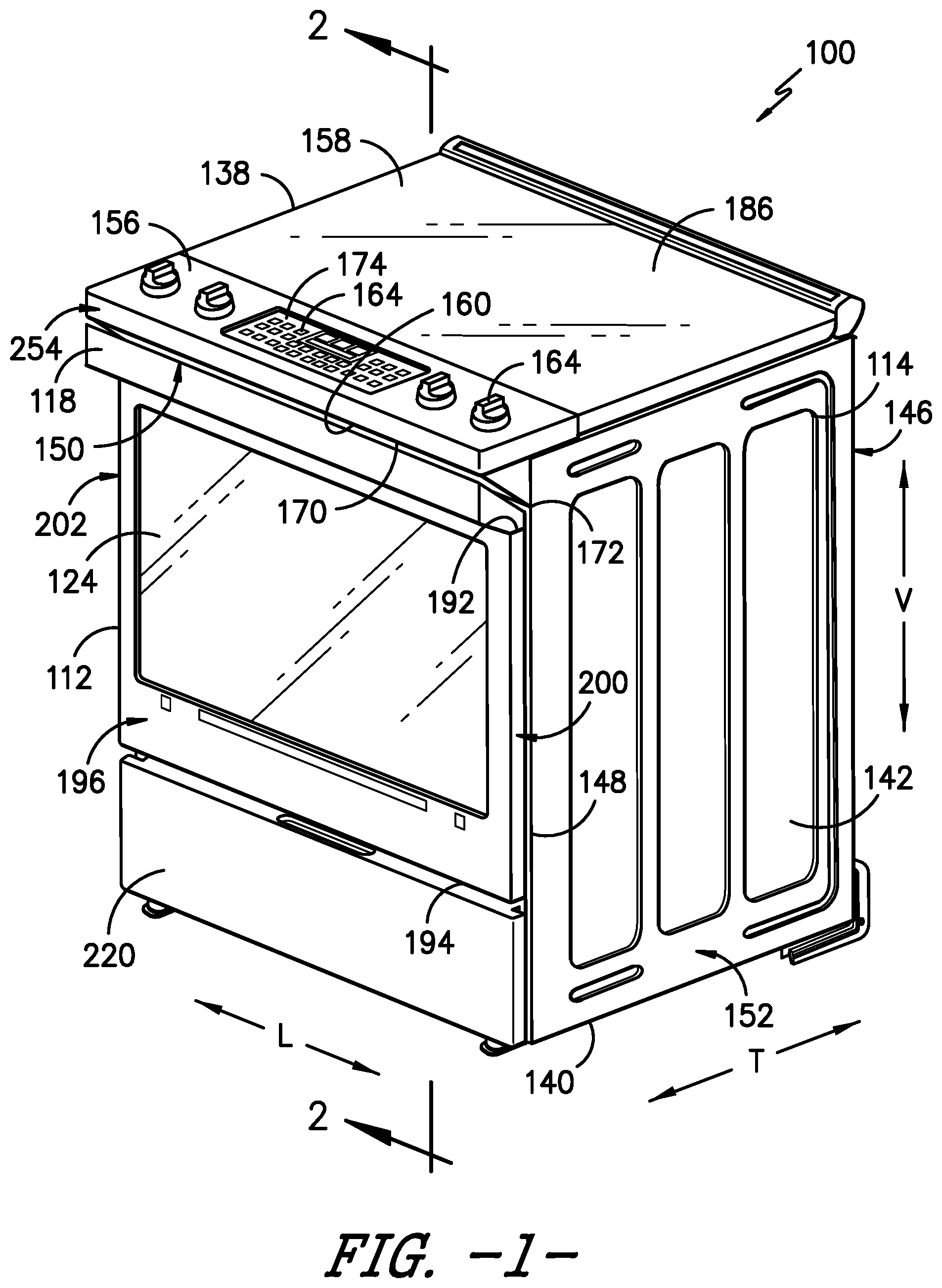 Patent US12092337 Figure 1 – Household appliance and handle thereof