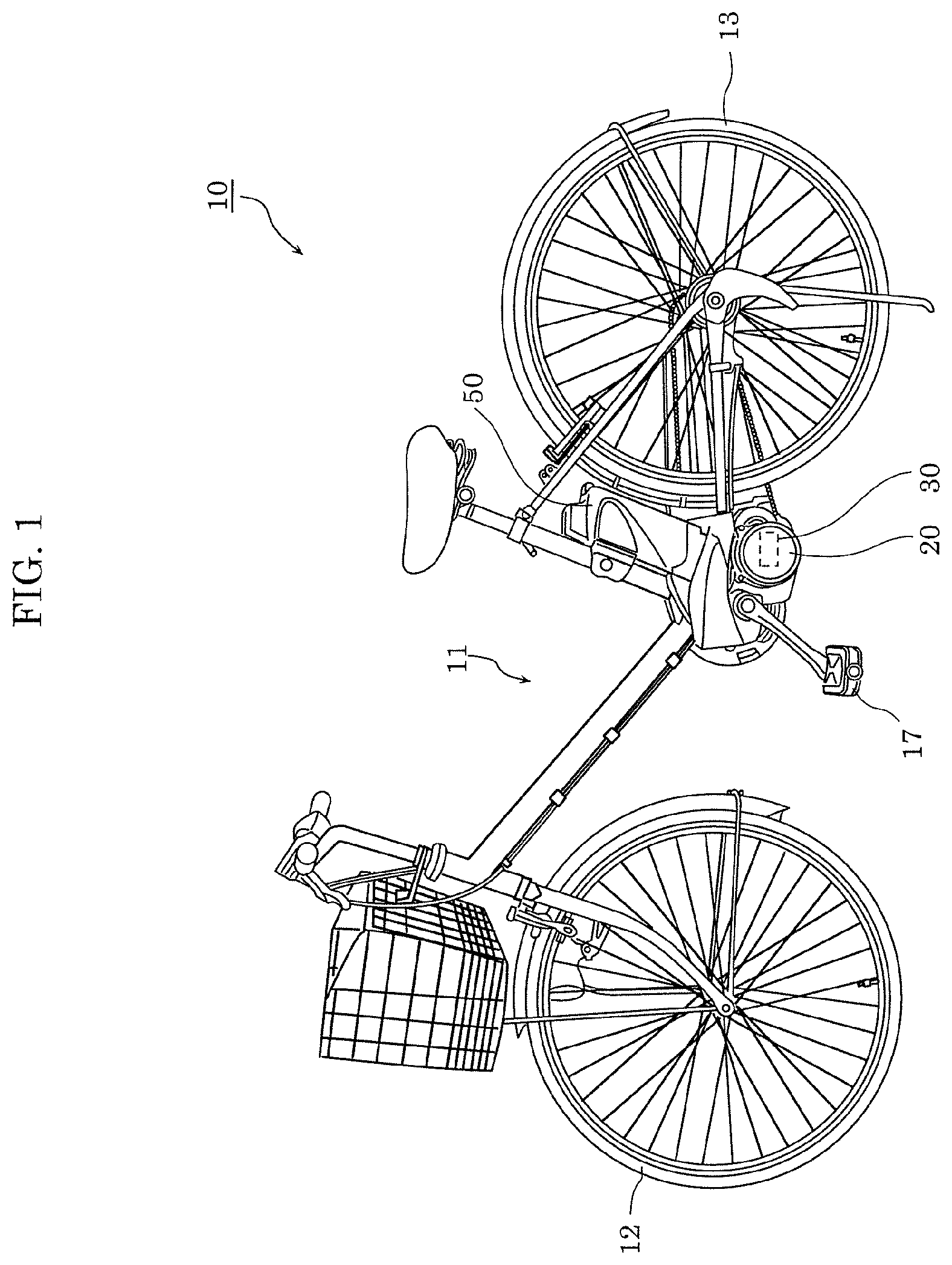 Patent US12092338 — Electric bicycle and built-in kitchen unit — Figure 1