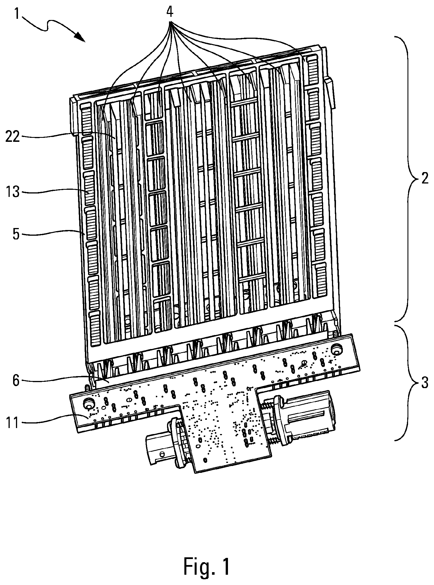 Patent US12092367 — Electric heating device with electrode housing station — Figure 1