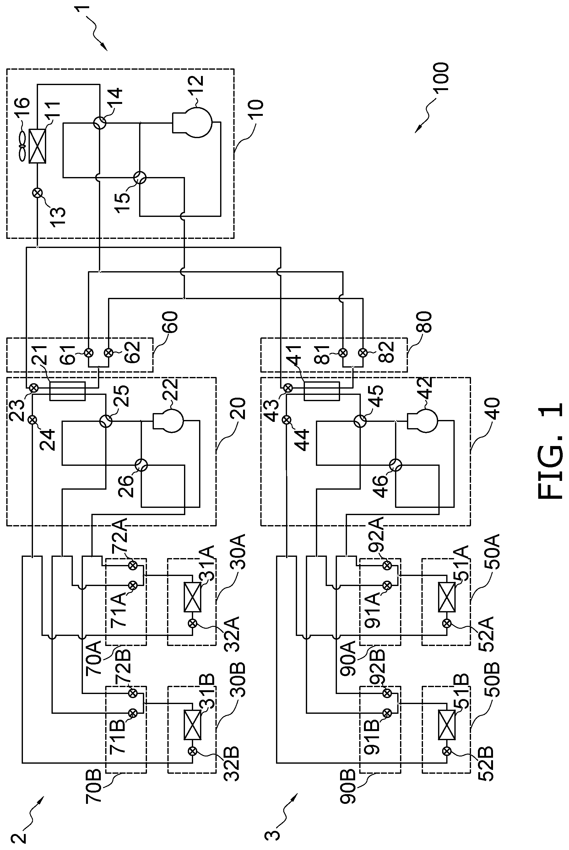 Patent US12092374 — Refrigerant cycle system — Figure 1