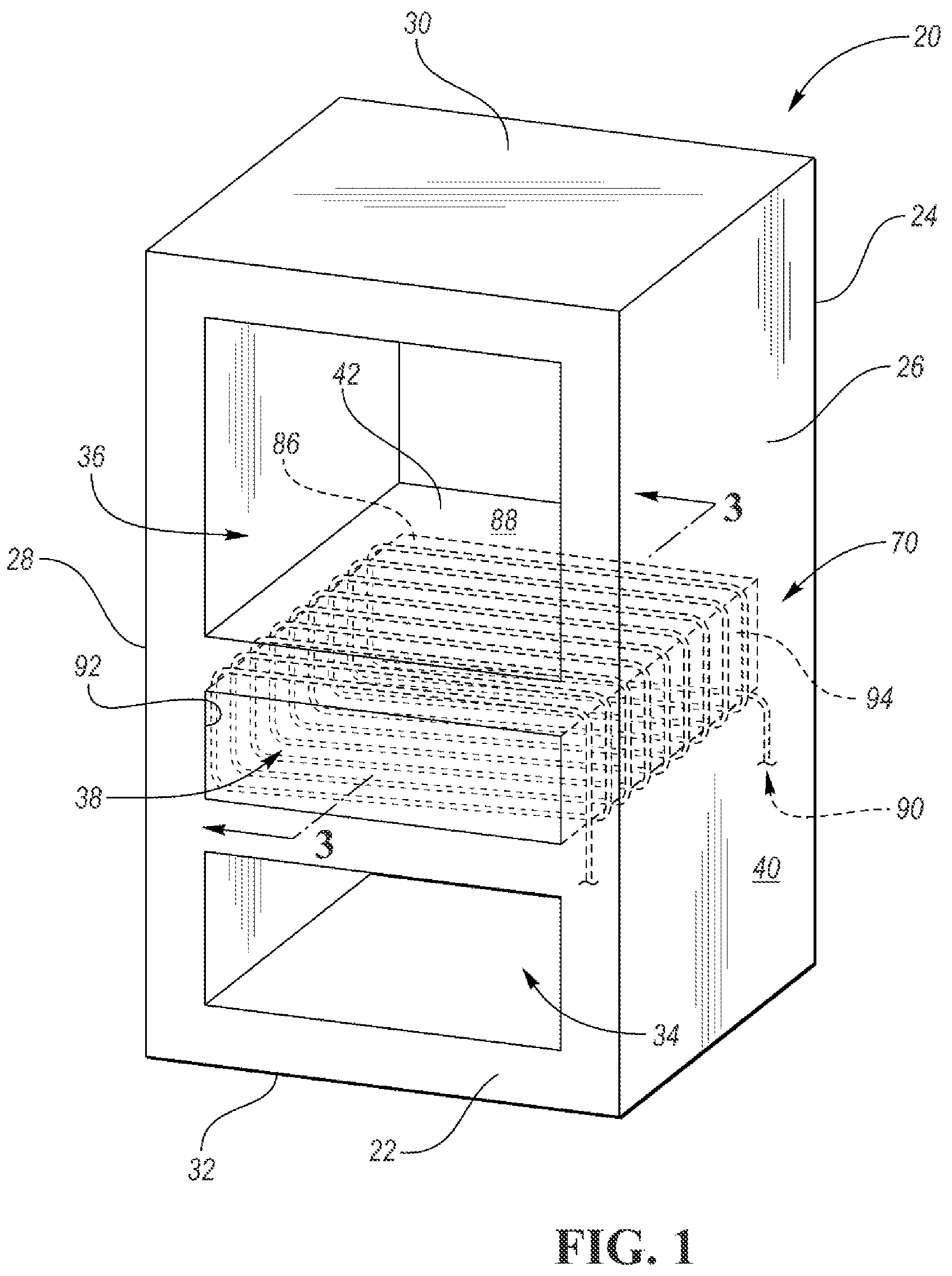 Patent US12092390 — Refrigerator appliance with convertible compartment — Figure 1
