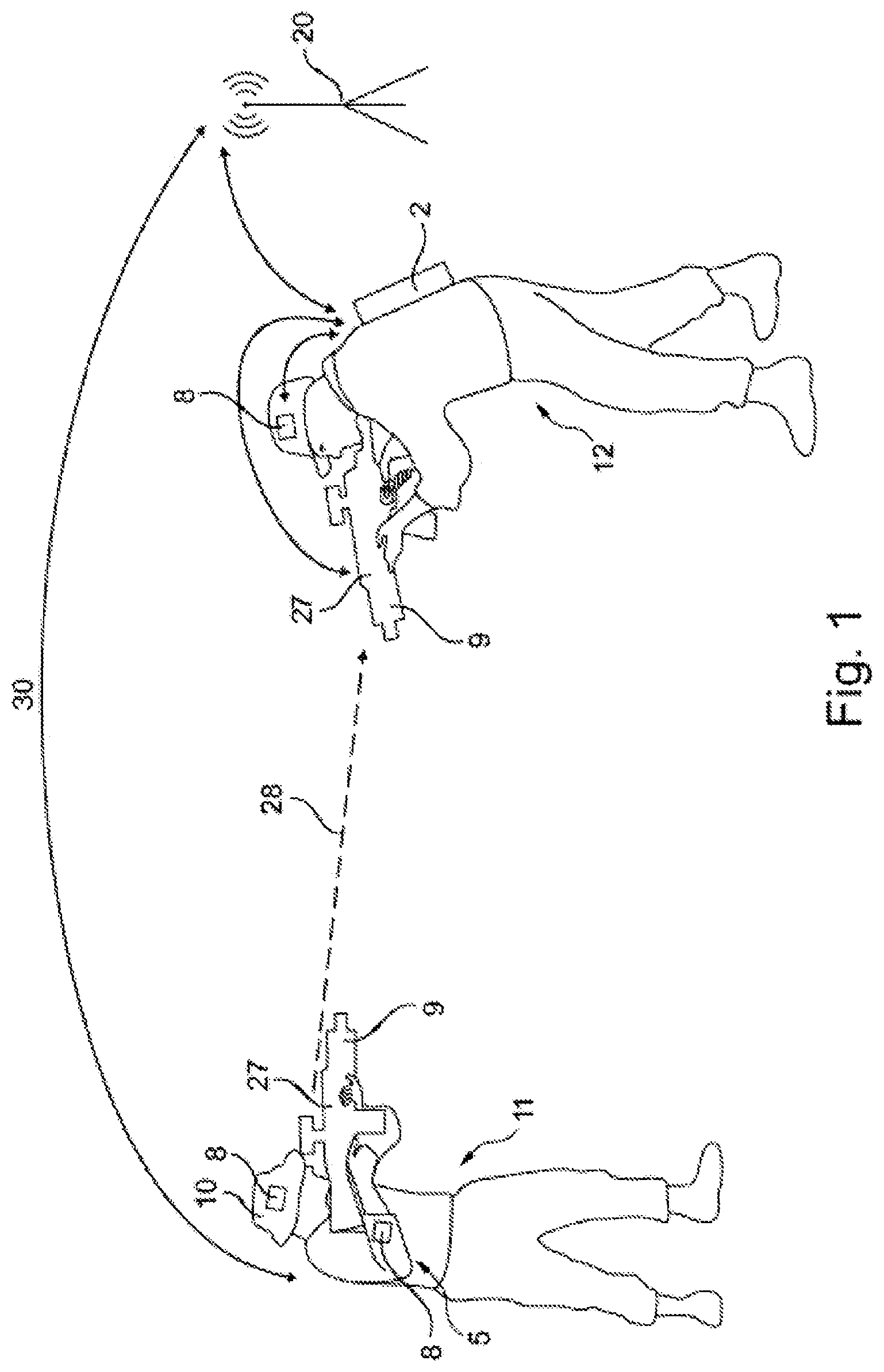 Patent US12092430 — Training device with laser-assisted weapon — Figure 1