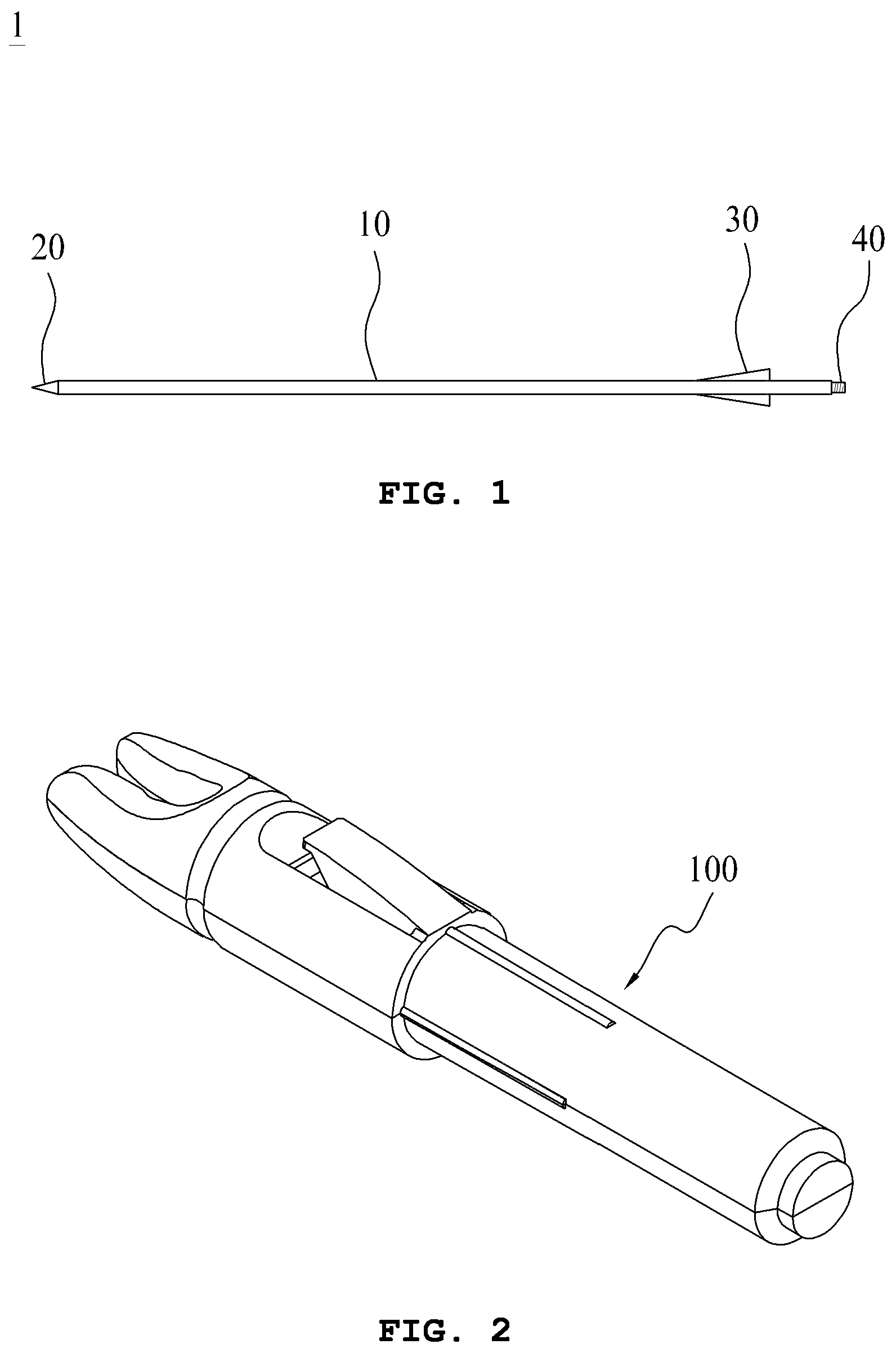 Patent US12092442 — Light-emitting nock for arrows — Figure 1