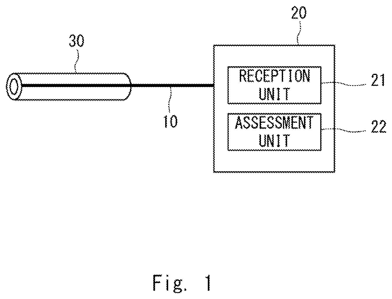 Patent US12092514 — Optical fiber sensing system, optical fiber sensing device, and method for detecting pipe deterioration — Figure 1