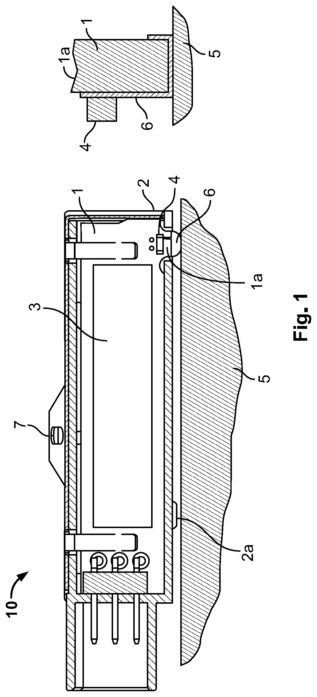 Patent US12092527 Figure 1 – Temperature sensor device for a windshield of a vehicle