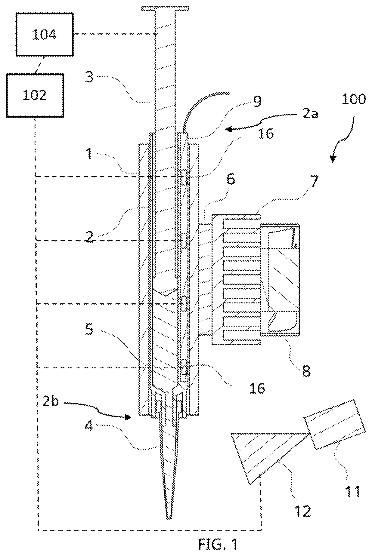 Patent US12092530 — Material cartridge arrangement for a dispensing system — Figure 1